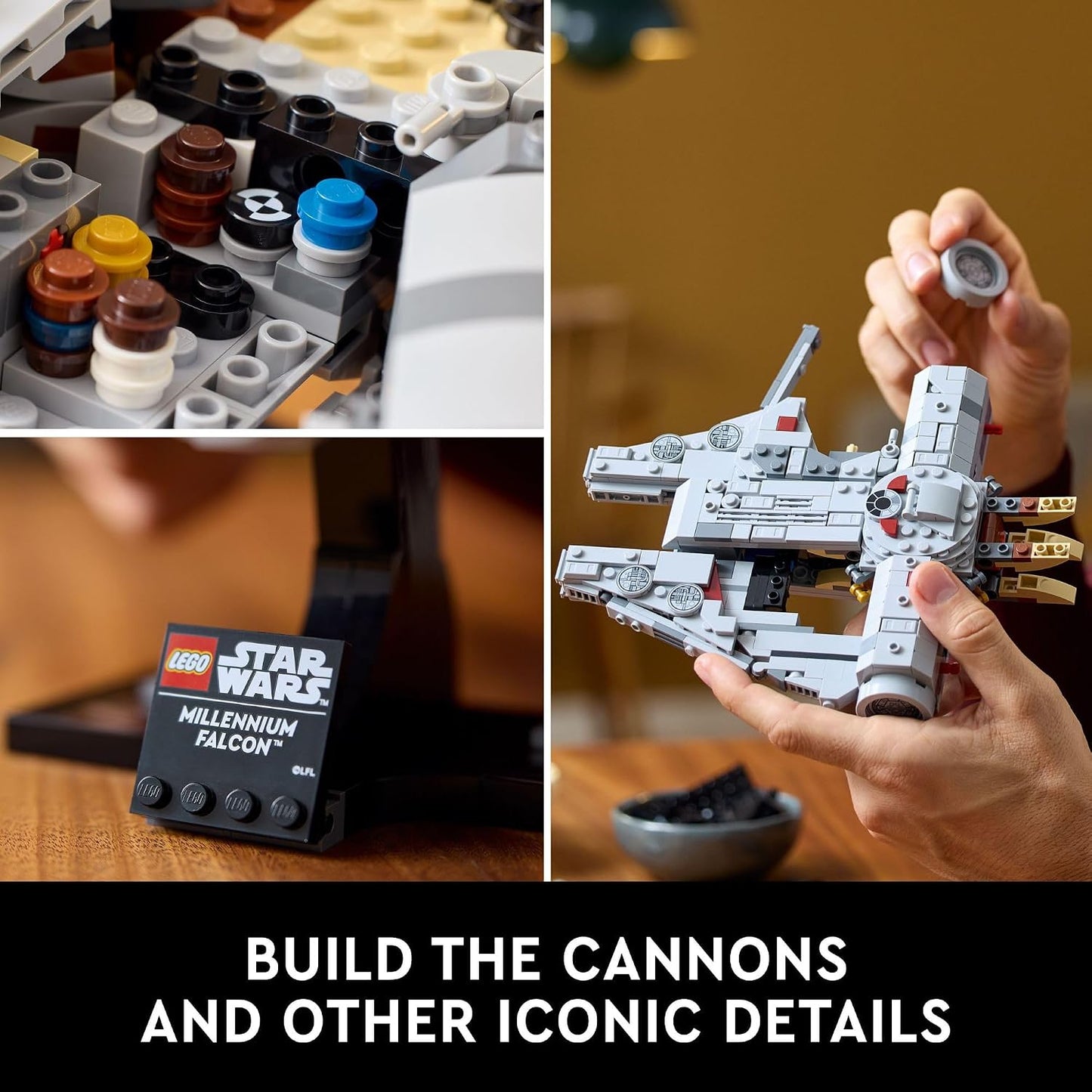 HotLEGO Star Wars Millennium Falcon 25th Anniversary Collectible - DIY Building Set for Adults, Men & Women, Ages 18+ - A New Hope Model with Display Stand - Star Wars Gift - 75375