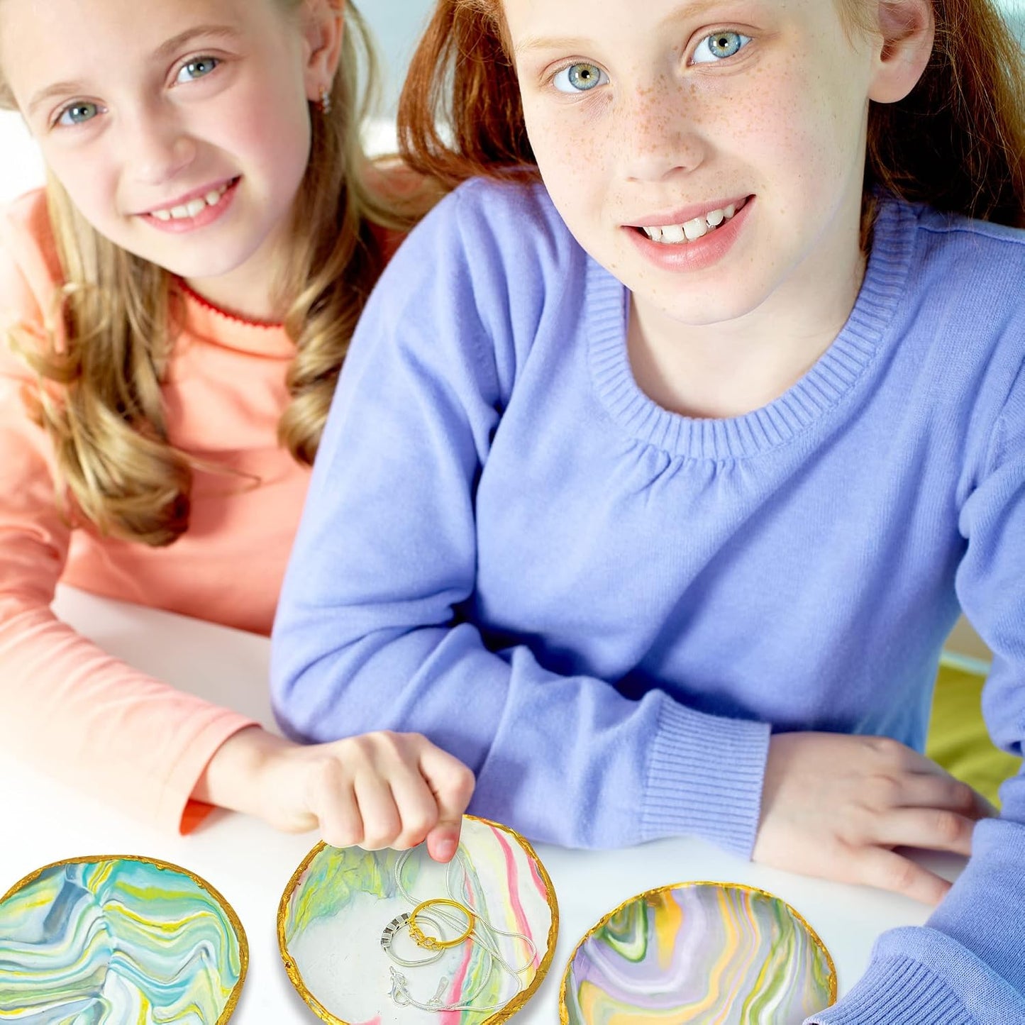 HotJOiFULi Make Your Own Clay Jewelry Bowls Arts and Crafts Kit for Girls Kids Ages 8 9 10 11 12 Years Old