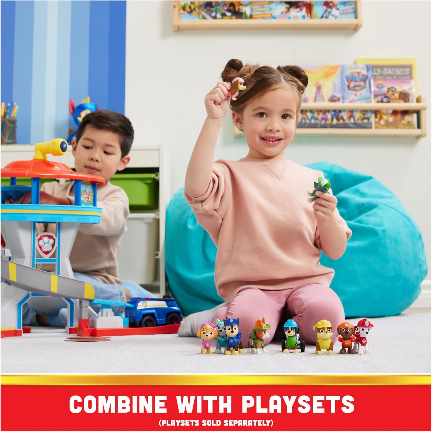 HotPaw Patrol, 10th Anniversary, All Paws On Deck Toy Figures Gift Pack with 10 Collectible Action Figures, Kids Toys for Ages 3 and up