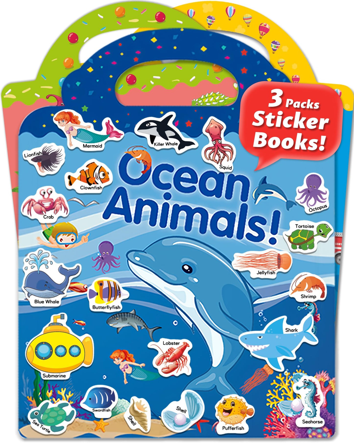 HotWalenced Reusable Sticker Book for Toddlers, Stickers for Kids, Toddler Sticker Book, Toddler Craft Activities, Toddler Travel Toys Boy Girl Birthday Gifts