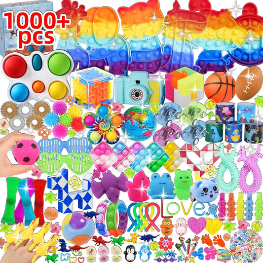 Hot 1000 Pcs Party Favors for Kids, Fidget Toys Bulk, Birthday Gift Toys, Fidgets Stocking Stuffers, Treasure Box Birthday Party, Goodie Bag Stuffers, Carnival Prizes, Pinata Filler Stuffers for Classroom