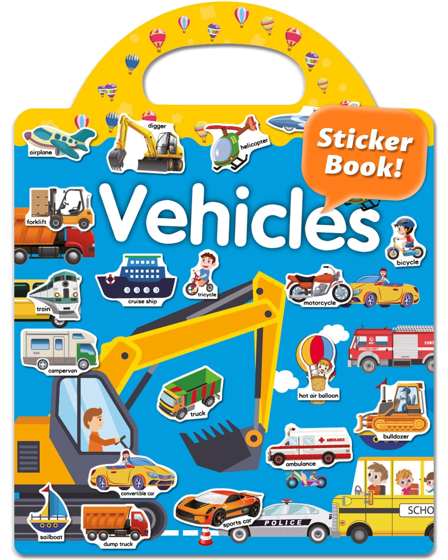 HotWalenced Reusable Sticker Book for Toddlers, Travel Stickers for Kids, Toddler Craft Activities Toys, Birthday Gifts for Boys & Girls