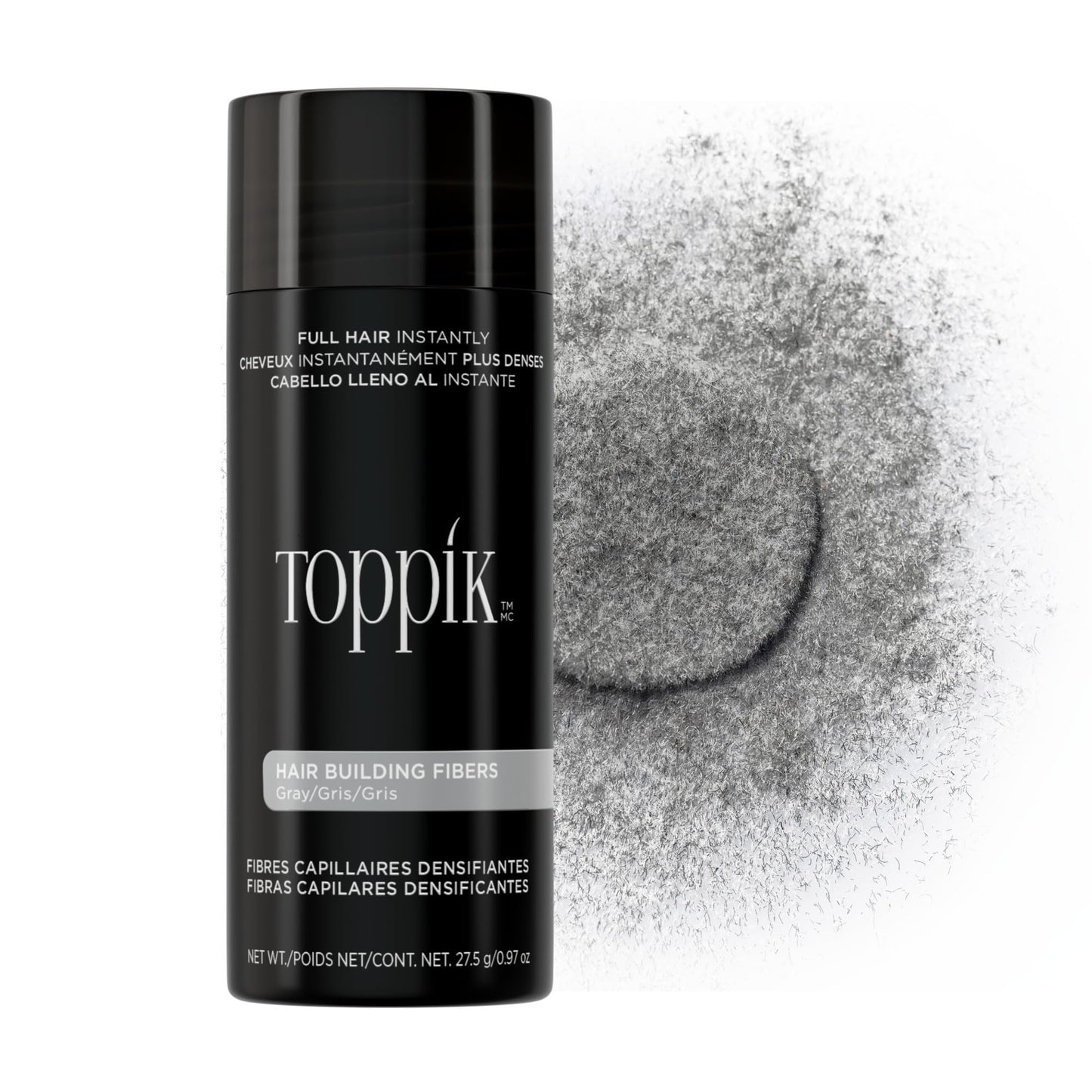 HotToppik Hair Building Fibers, Fill In Fine or Thinning Hair Instantly Thicker, Fuller Looking Hair 9 Shades,4 size options