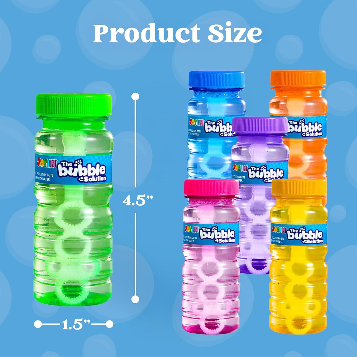 Hot JOYIN Bubble Bottles 6 PCS (4oz Solution), Bubbles for Toddlers, Blow Bubbles Solution Wand Bulk for Party Favors for Kids, Toddler Summer Outdoor Toys Gift for Kids (6)