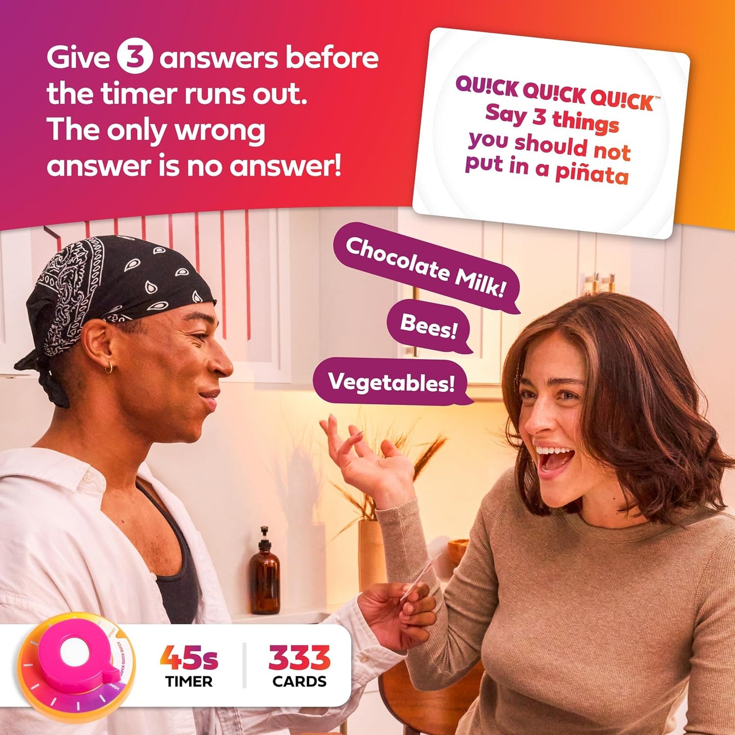 Hot Quick Quick Quick By Relatable, Unleash Your Inner Funny with The Ultimate Party Games for Friends and Family Game Night, Perfect Adult Games & Kids Games, The Fastest Way to Have Fun, Ages 8 to 108