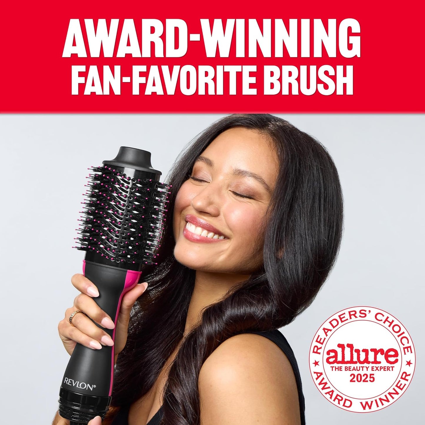 HotREVLON One-Step Volumizer Hair Dryer and Styler – Easy Salon-Style Blowouts – Less Frizz, More Shine, and Reduced Heat Damage, for All Hair Types and Lengths (Black)
