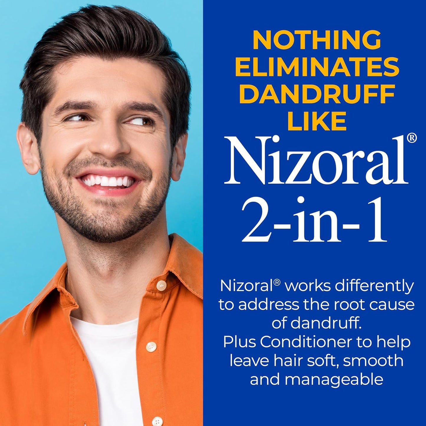 HotNizoral 2-in-1 Anti Dandruff Shampoo and Conditioner, 14 Fl Oz, 1% Ketoconazole