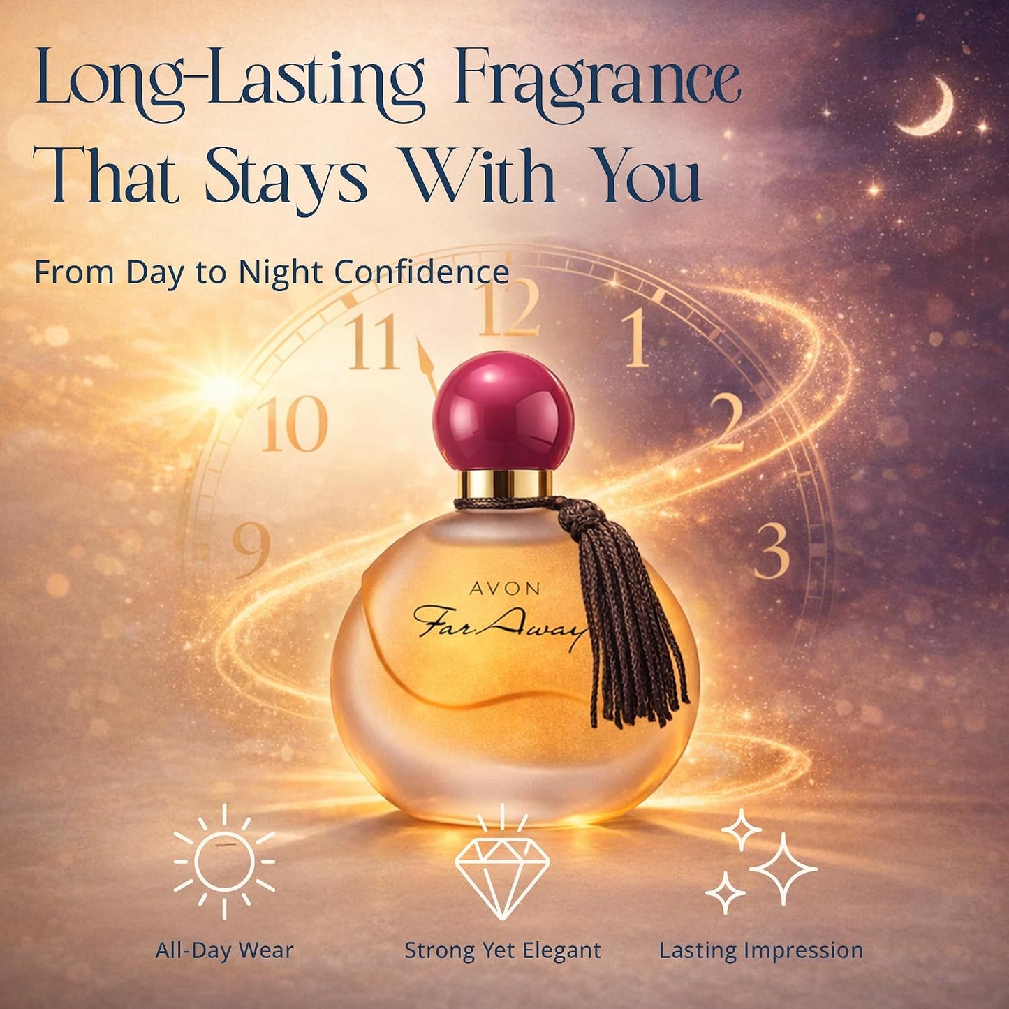 Hot AVON Far Away Eau de Parfum Fragrance for Women - 1.7 oz | Amber Floral Scent - Signature Fragrance for Special Occasions Long Lasting Perfume Spray - Elegant Parfum, Travel Size Spray