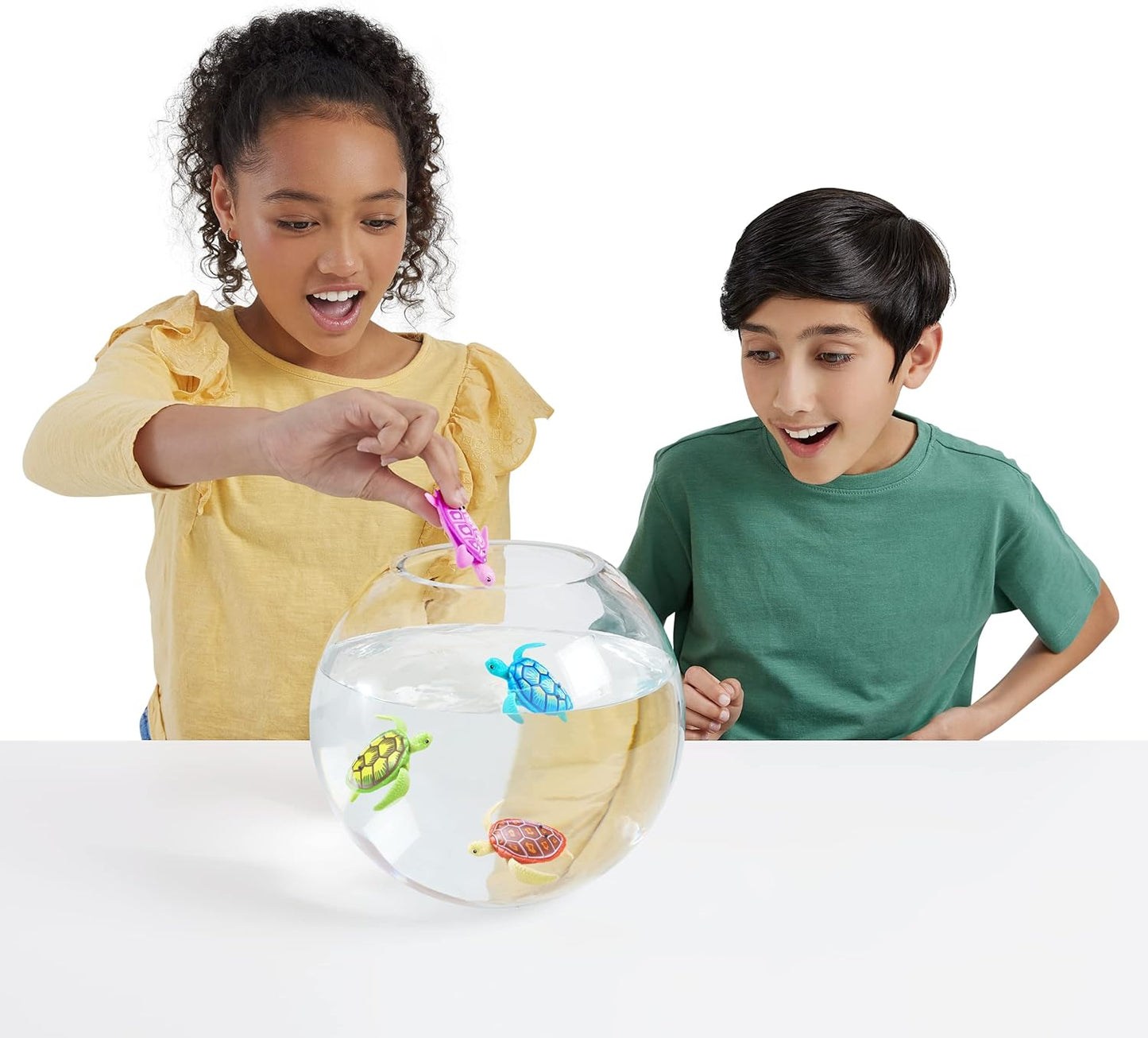 HotRobo Alive Robo Turtle Robotic Swimming Turtle (Green + Pink) by ZURU Water Activated, Comes with Batteries, Exclusive (2 Pack)