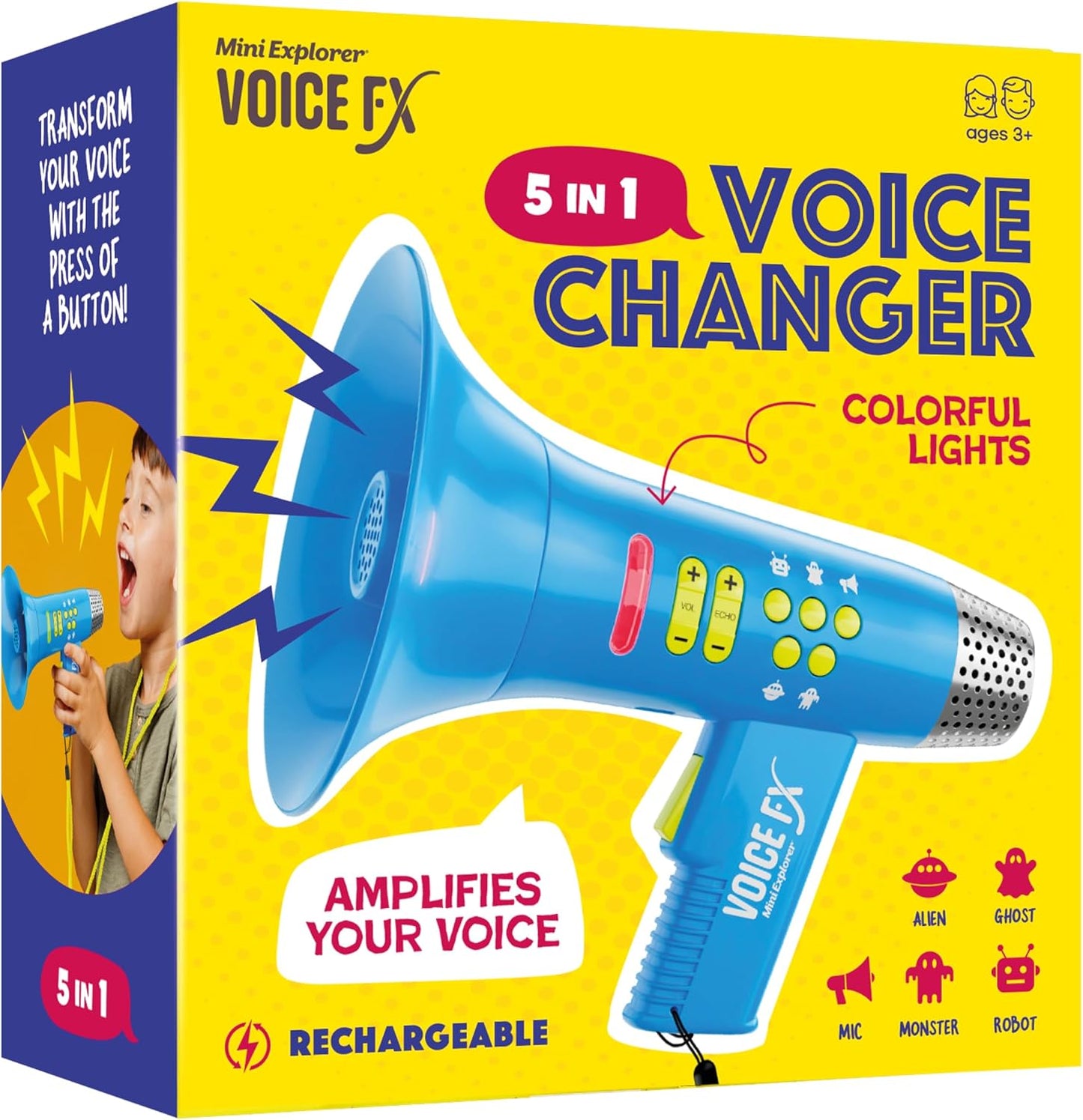 HotMini Explorer Voice Changer for Kids - Gifts for Kids - Voice Changing Device for Boys & Girls Ages 3-8+ Olds Birthday Gifts for 3, 4, 5, 7, 8 Year Old Boy - Toys Gift Ideas for Kid, Toddler