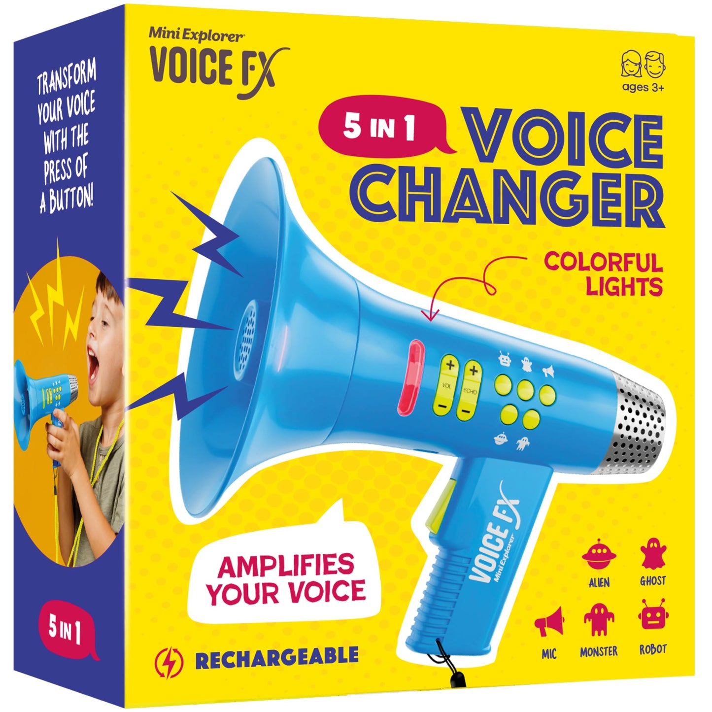 HotMini Explorer Voice Changer for Kids - Gifts for Kids - Voice Changing Device for Boys & Girls Ages 3-8+ Olds Birthday Gifts for 3, 4, 5, 7, 8 Year Old Boy - Toys Gift Ideas for Kid, Toddler