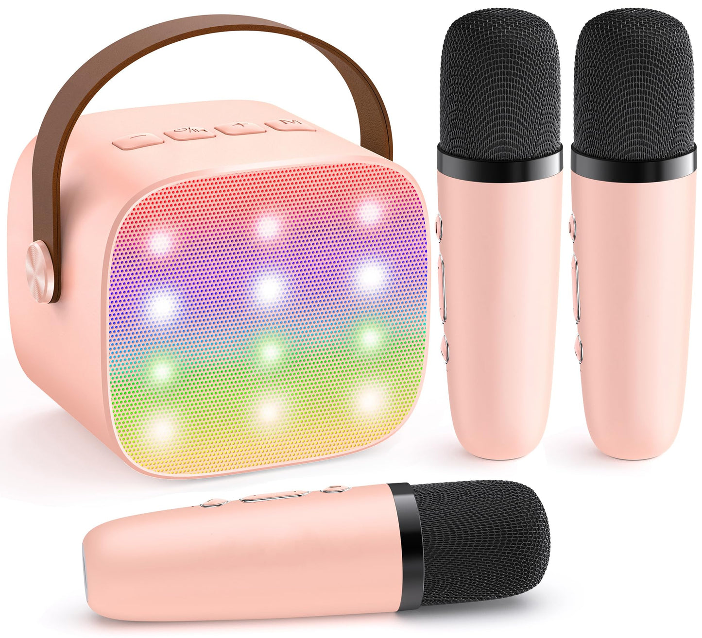 HotYLL Karaoke Machine for Kids, Portable Mini Speaker with 2 Wireless Microphones, TOP Kids Gifts for Girls Ages 3, 4, 5, 6, 7, 8, 9, 10+ Years Old, 4-12th Birthday Singing Present Toy Party (Purple)