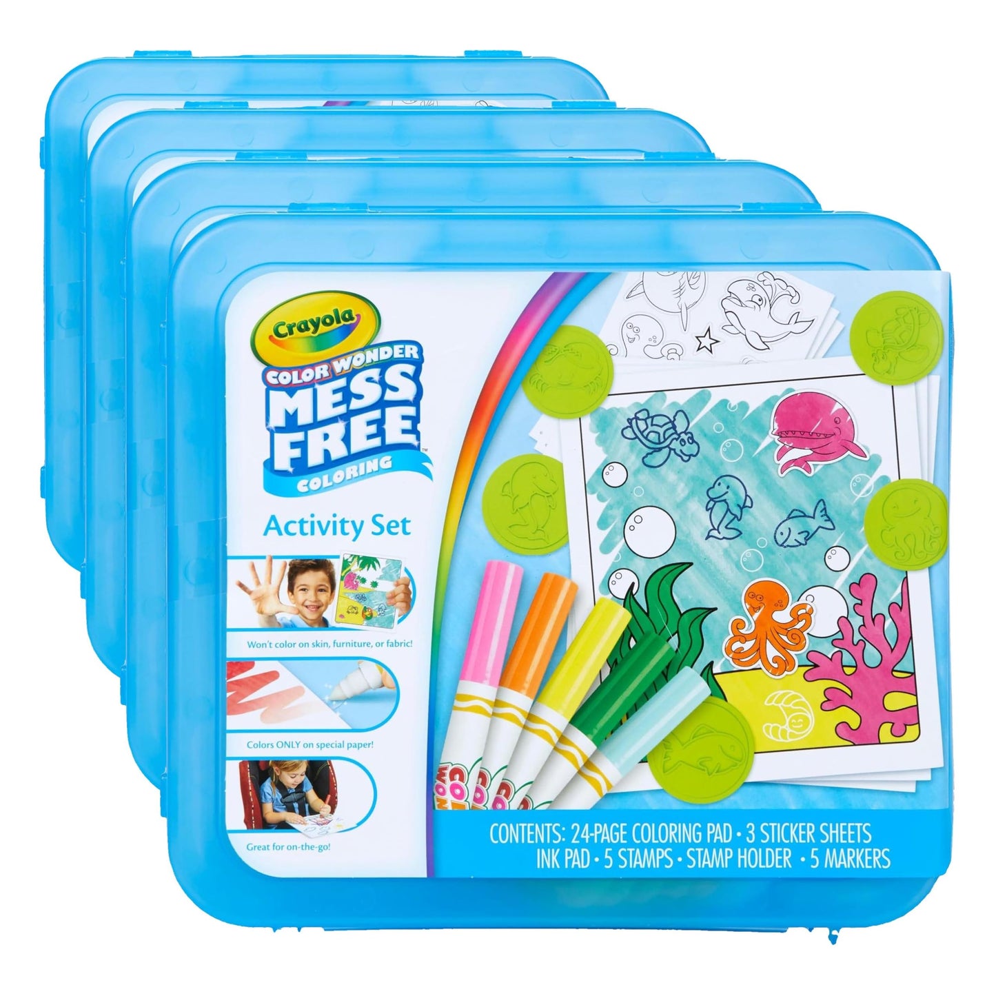 HotCrayola Color Wonder Mess Free Coloring Activity Set (30+ Pcs), Travel Art Kit, Gift for Kids & Toddlers, Ages 3+