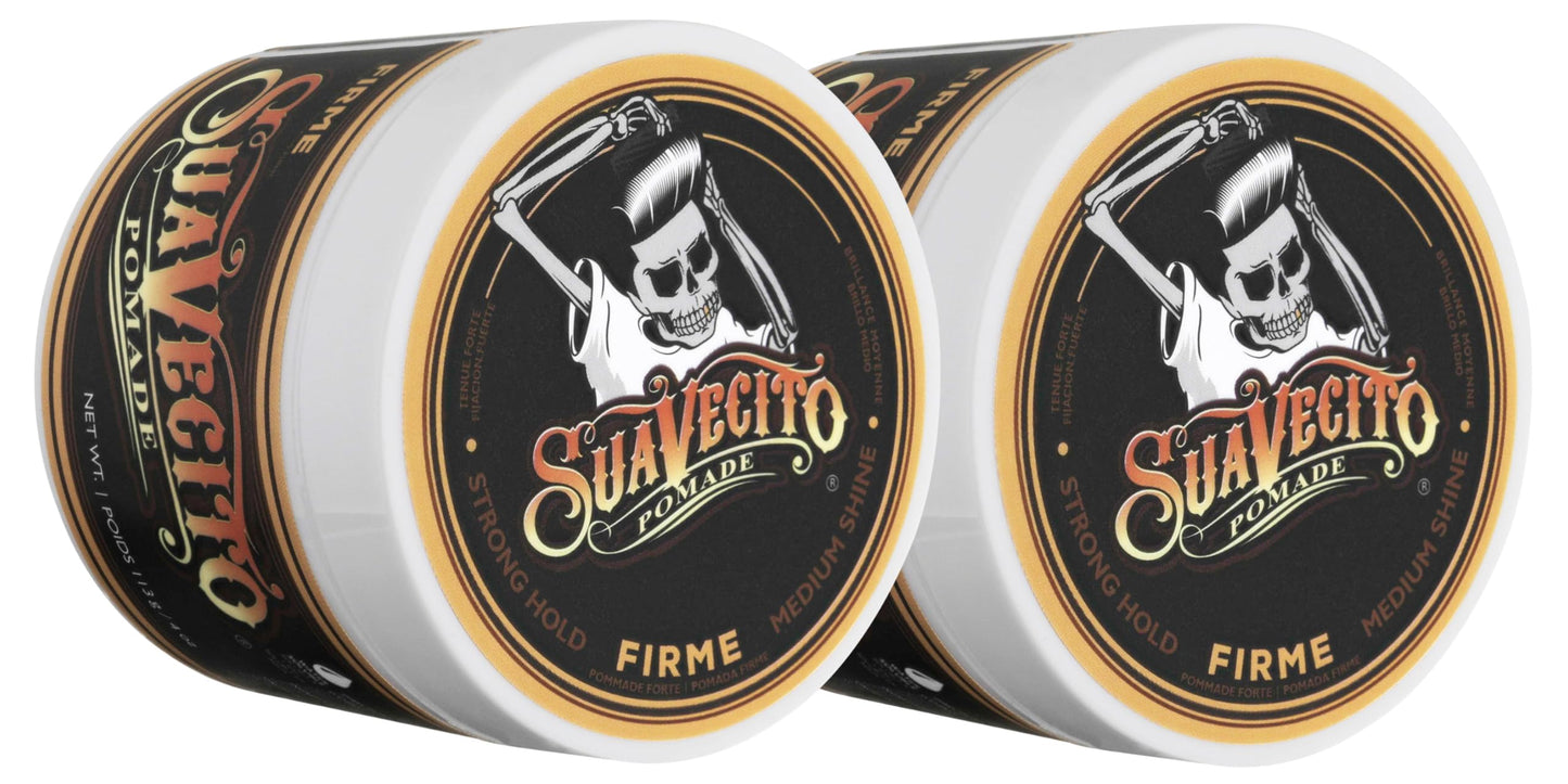 HotSuavecito Pomade Firme (Strong) Hold 4 oz, 1 Pack - Pomade For Men - Medium Shine Water Based Wax Like Flake Free Hair Gel - Easy To Wash Out - All Day Hold For All Hair Styles