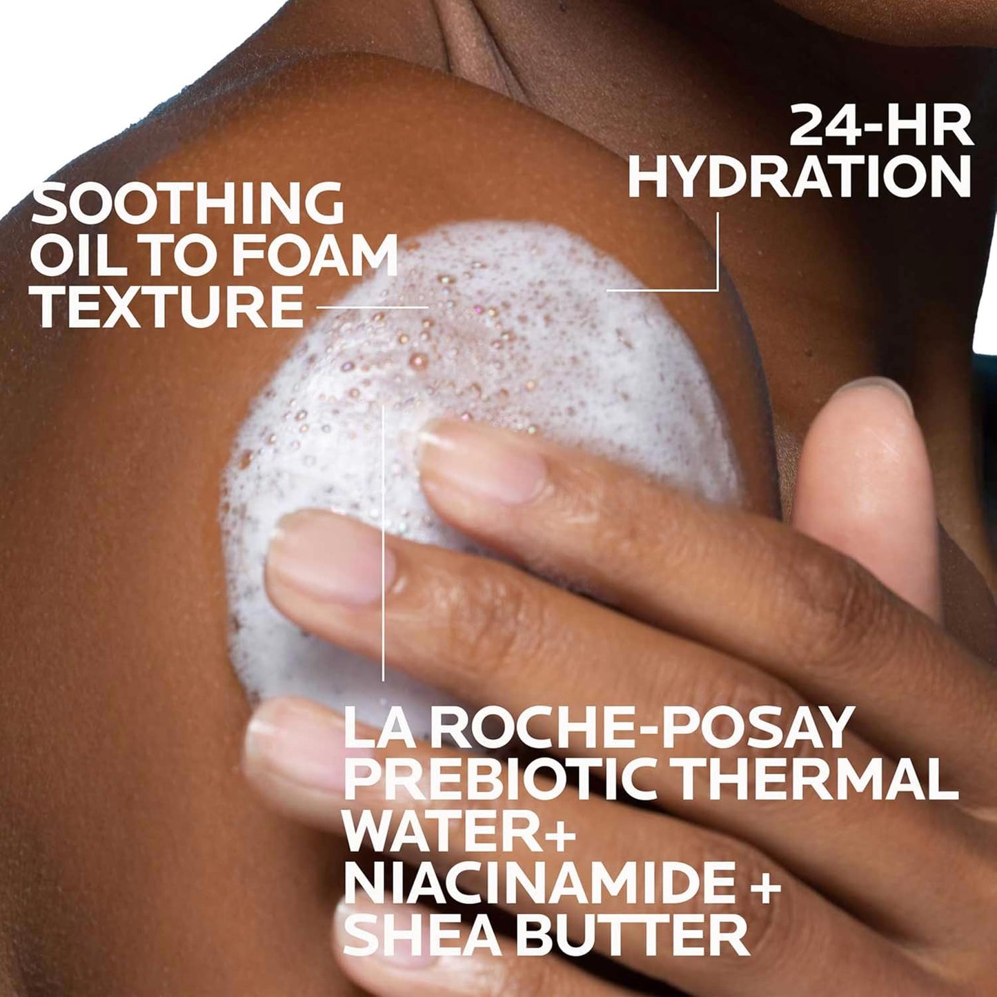 HotLa Roche-Posay Lipikar AP+ Gentle Foaming Cleansing Oil, Gentle Oil Cleanser for Face and Body Formulated with Niacinamide, Long-Lasting 24-hour Hydration, Fragrance-Free & Soap Free