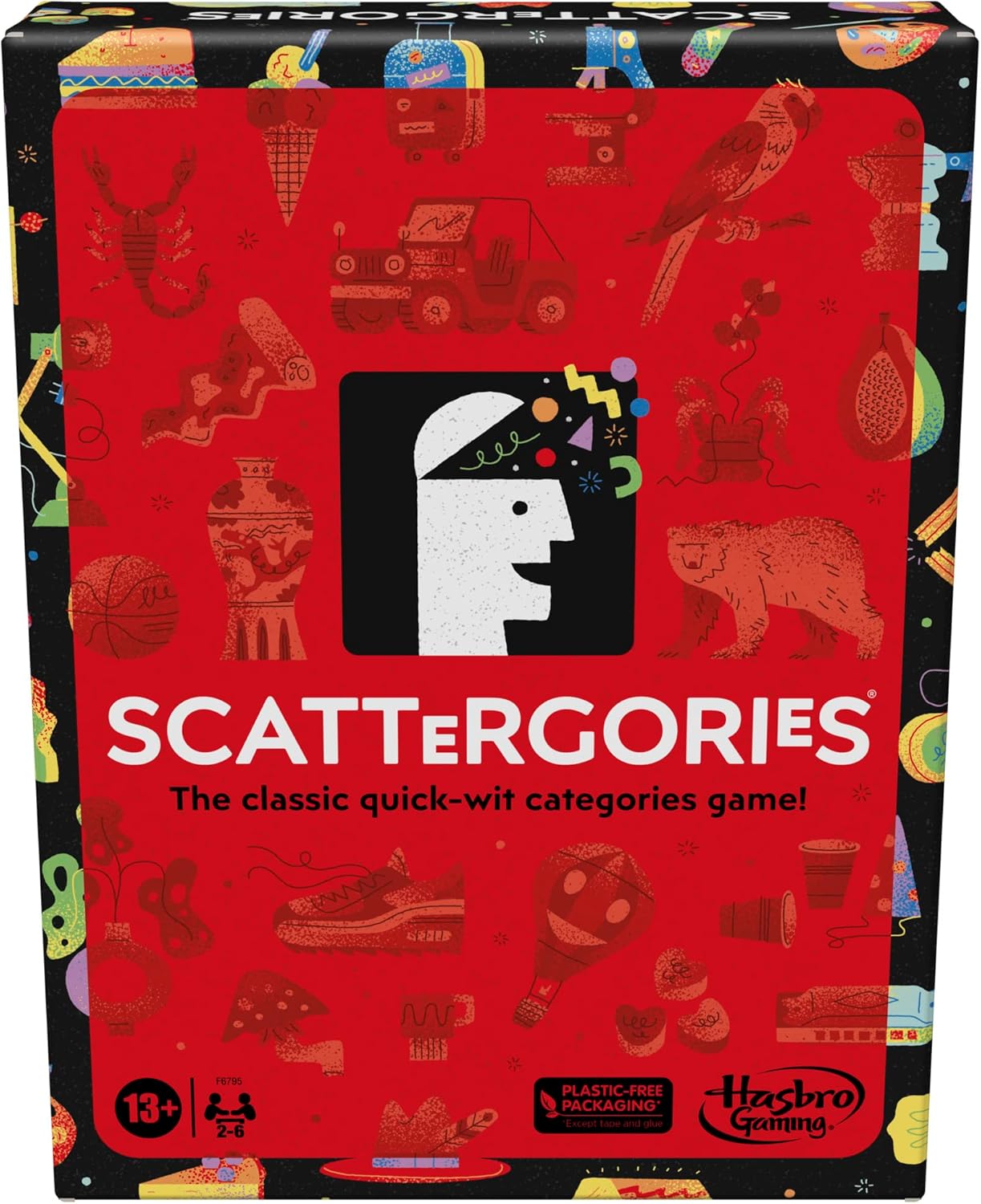 HotHasbro Gaming Scattergories Classic Game, Party Game for Adults and Teens Ages 13 and up, Board Game for 2+ Players