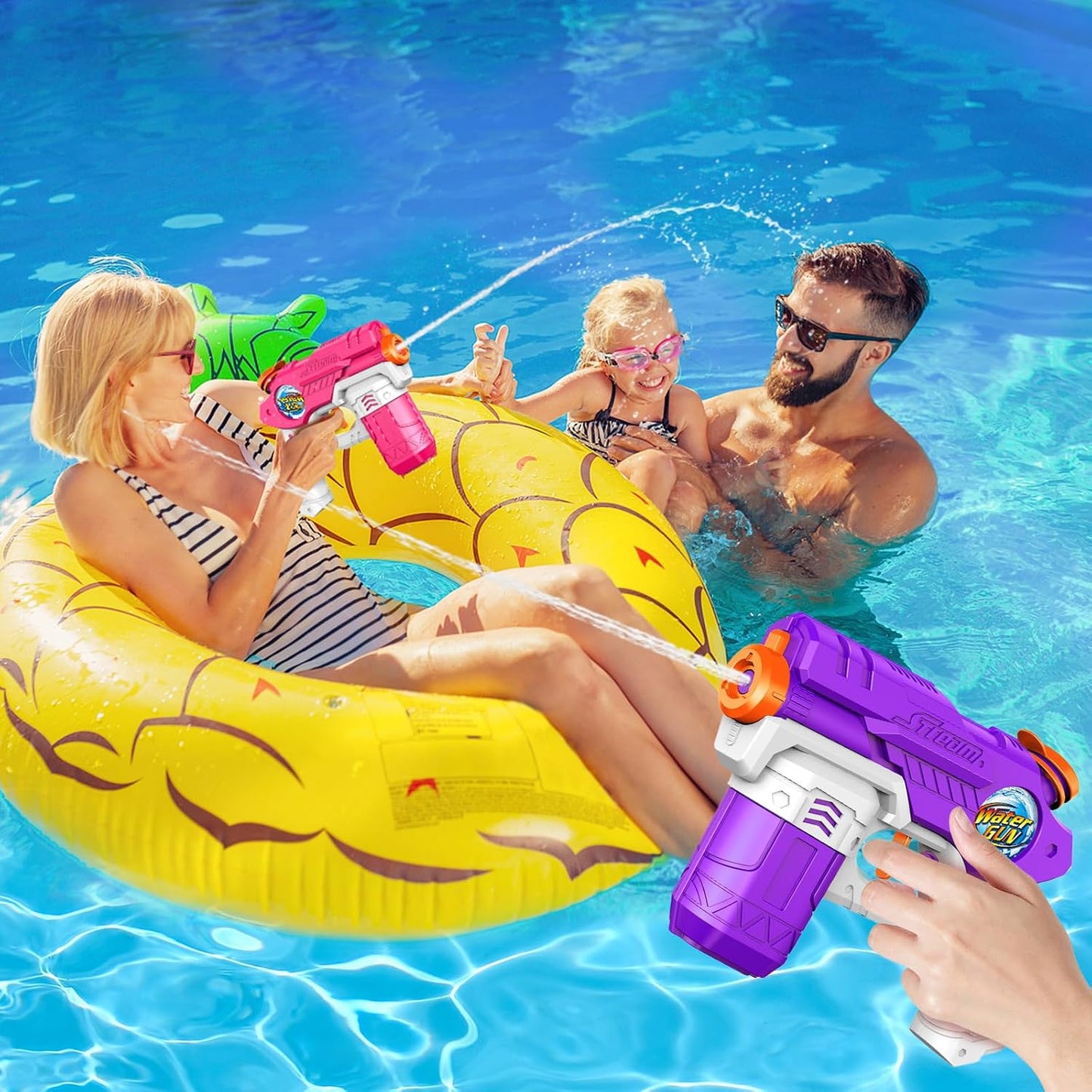 HotWater Guns for Kids Adults, 6 Pack Squirt Guns Soaker Blaster 220CC Capacity Long Range Super Water Gun Pistols for Boys Girls Toddlers Swimming Pool Water Toys (6)