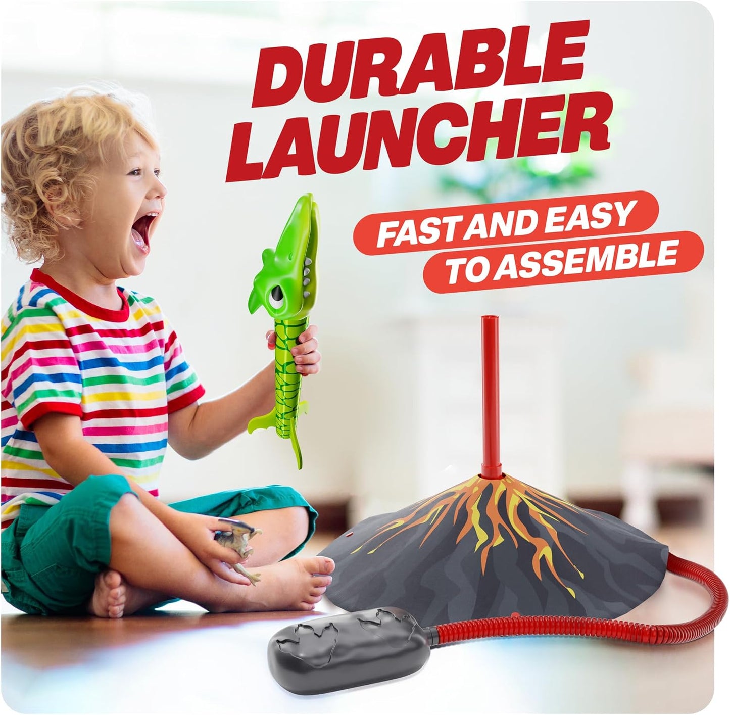 HotNinja Blast Dinosaur Toy Rocket Launcher for Kids Toys for Kids 3-5 5-7 4-6 - Outdoor Toys for Kid Ages 4-8 - 3 4 Year Old Boy Birthday Gift - Gifts for Boys Age 3 4 5 6 Years Toy for Toddlers