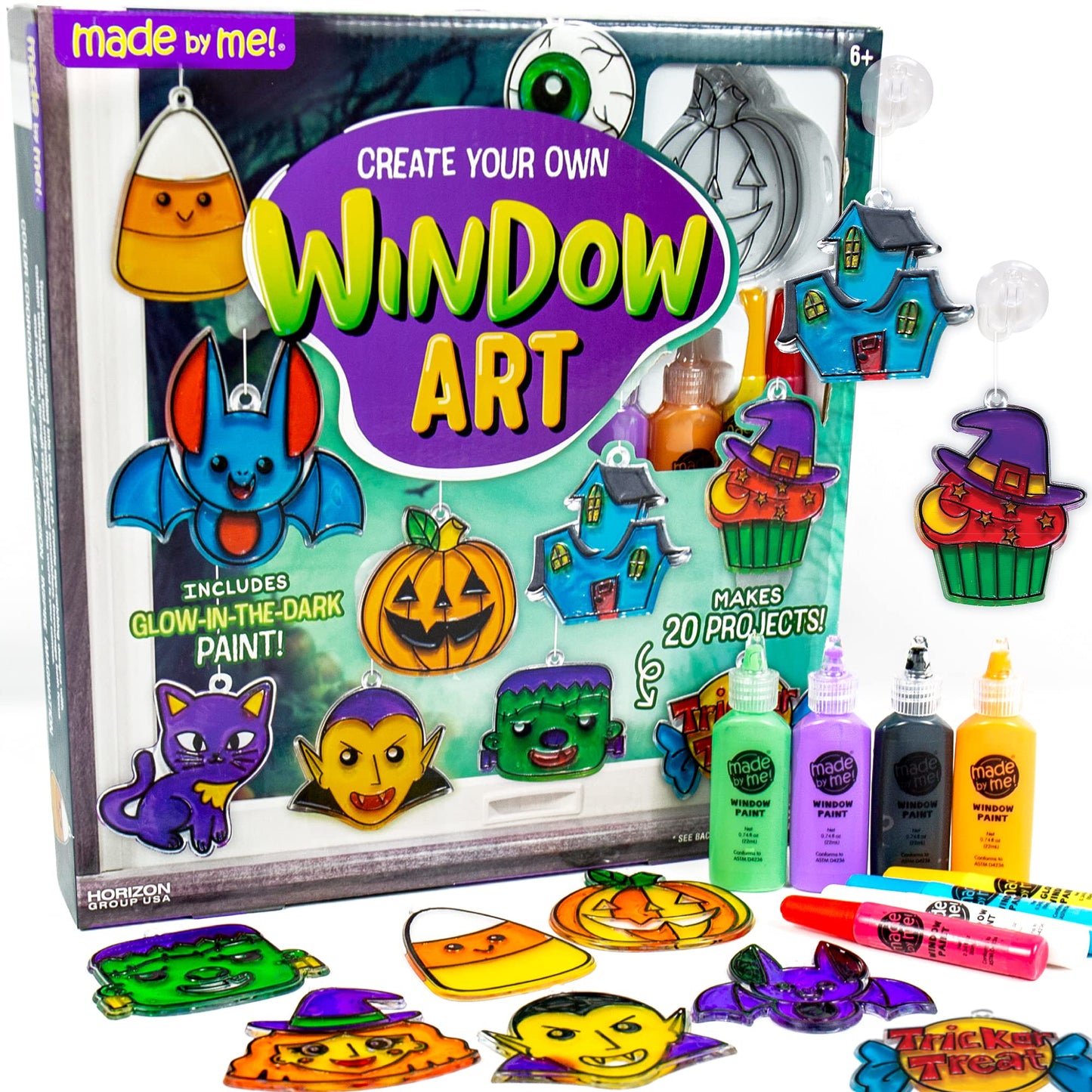 HotMade By Me Create Your Own Window Art, Paint Your Own Suncatchers, DIY Arts & Crafts Idea, Craft Kits for Kids, Crafts for Kids & Toddlers, Toddler Arts and Crafts