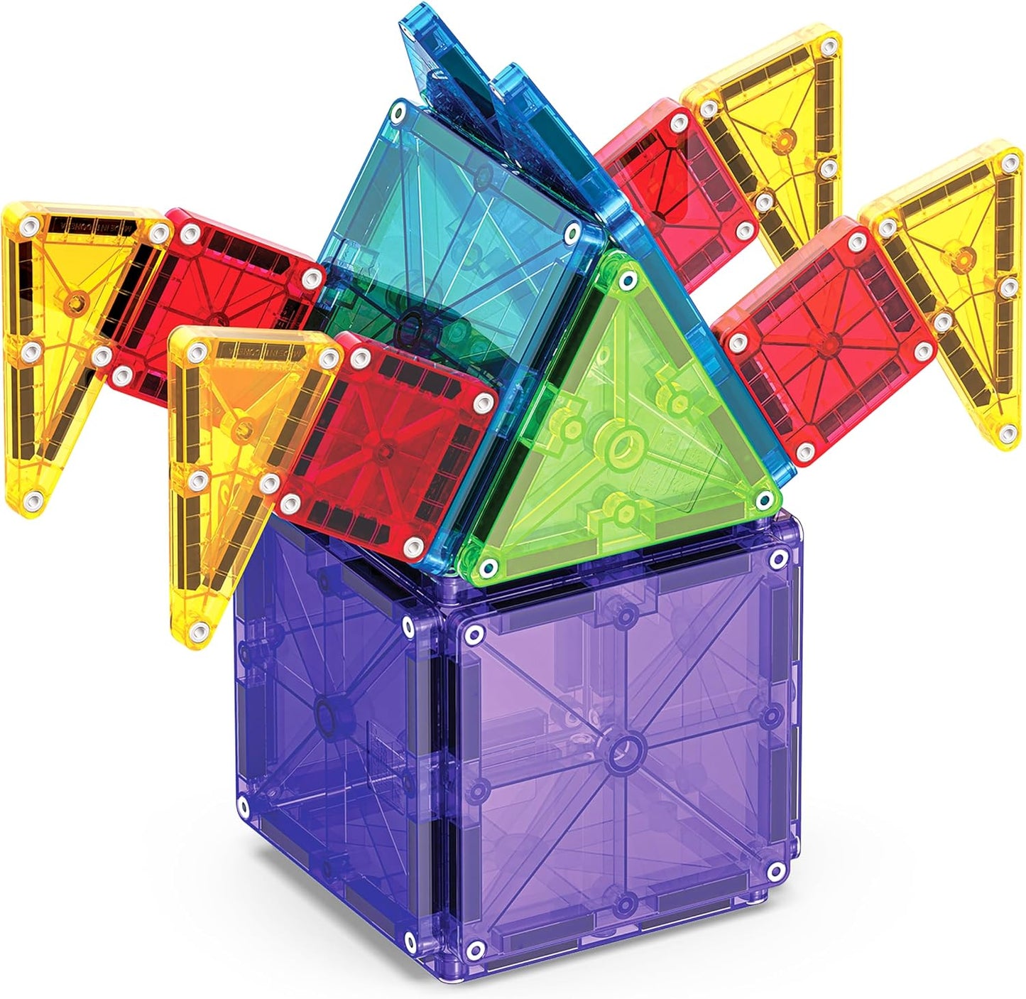 HotMAGNA-TILES® Combo 46-Piece Magnetic Construction Set, The Original Magnetic Building Brand