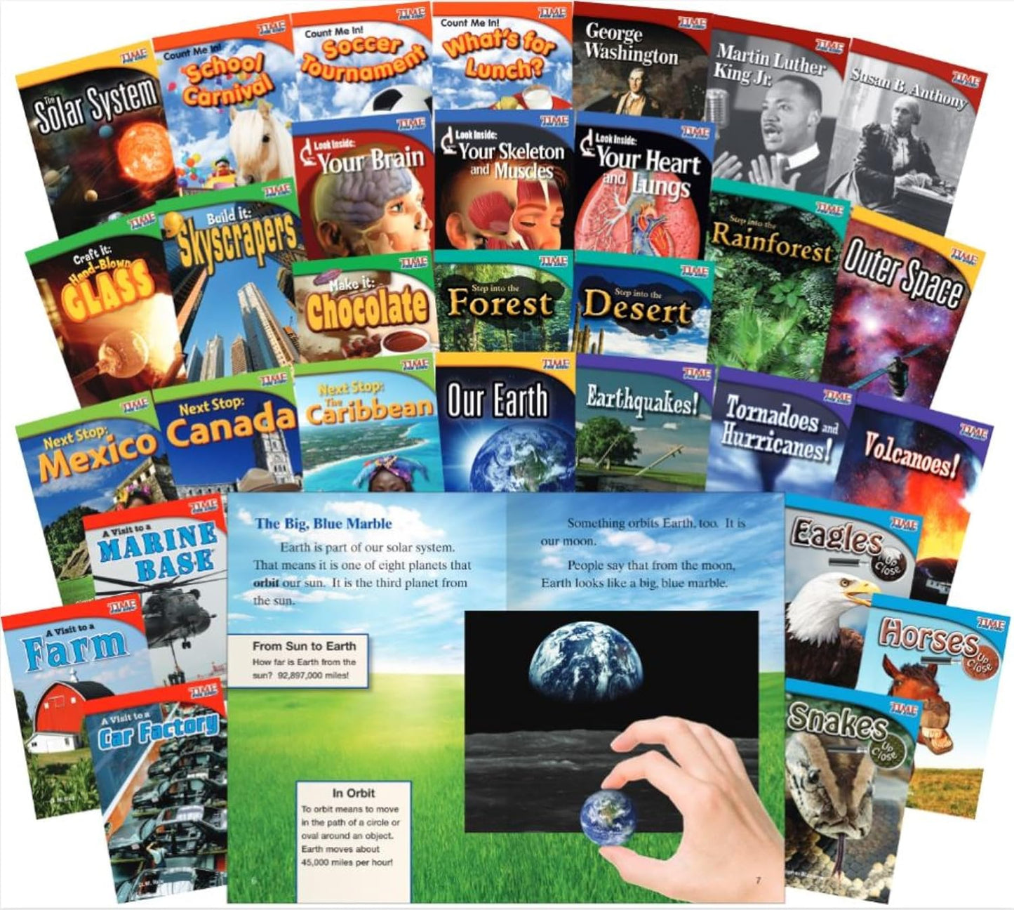 Hot TIME FOR KIDS 2nd Grade Book Set (30 Unique Children’s Books) – An assortment of high-interest, non-fiction books that second grade kids will want to read! Includes mathematics, science, and social studies topics. Great for classroom or home use.