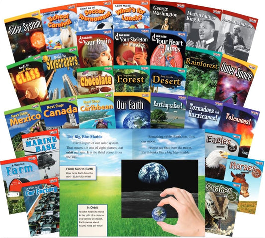 Hot TIME FOR KIDS 2nd Grade Book Set (30 Unique Children’s Books) – An assortment of high-interest, non-fiction books that second grade kids will want to read! Includes mathematics, science, and social studies topics. Great for classroom or home use.