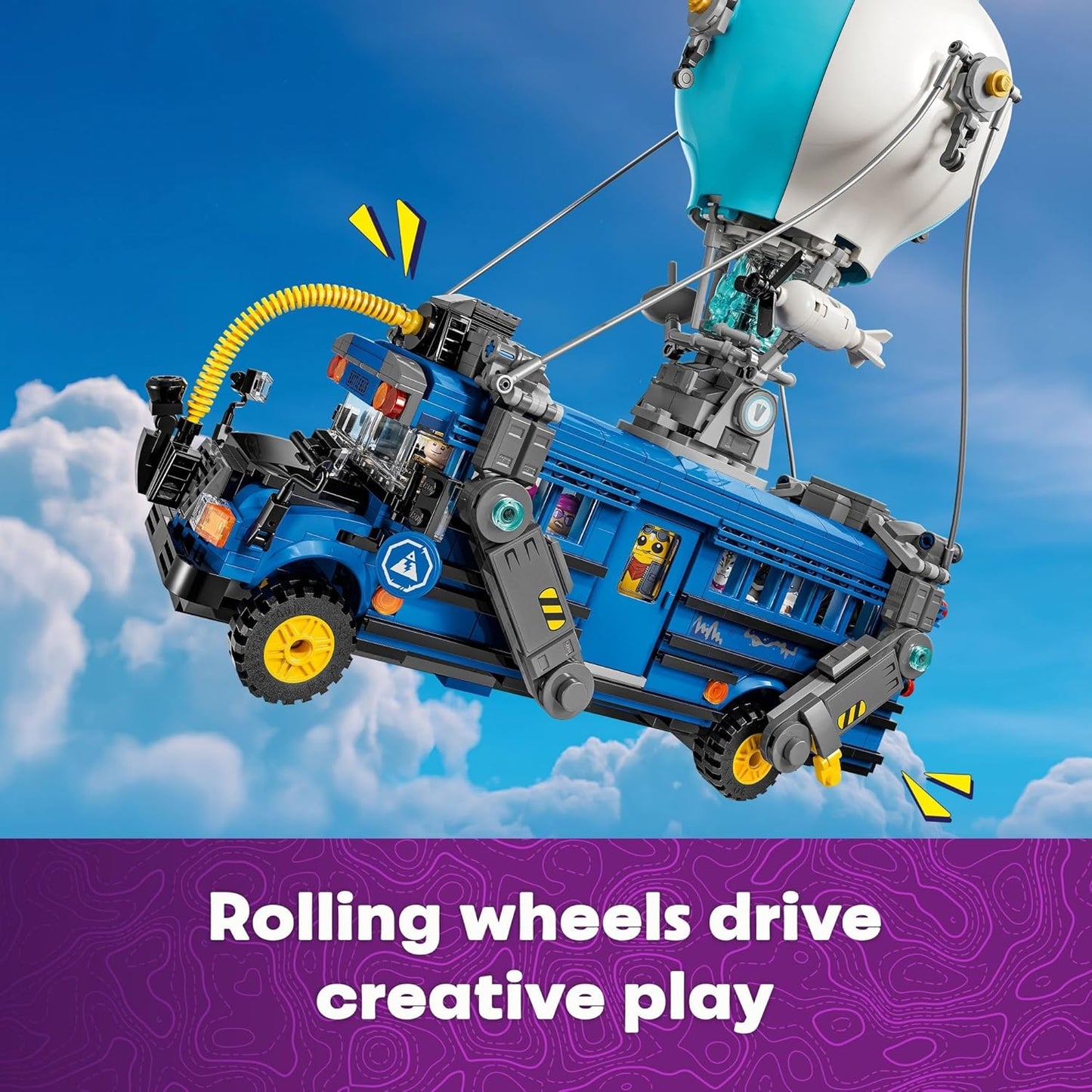 Hot LEGO Fortnite Battle Bus Building Toy - Collectible Fortnite Toy for Kids, Boys & Girls, Ages 10+ - Pretend Play Set with 9 Minifigures from Video Game - Gift for Birthdays - 77073