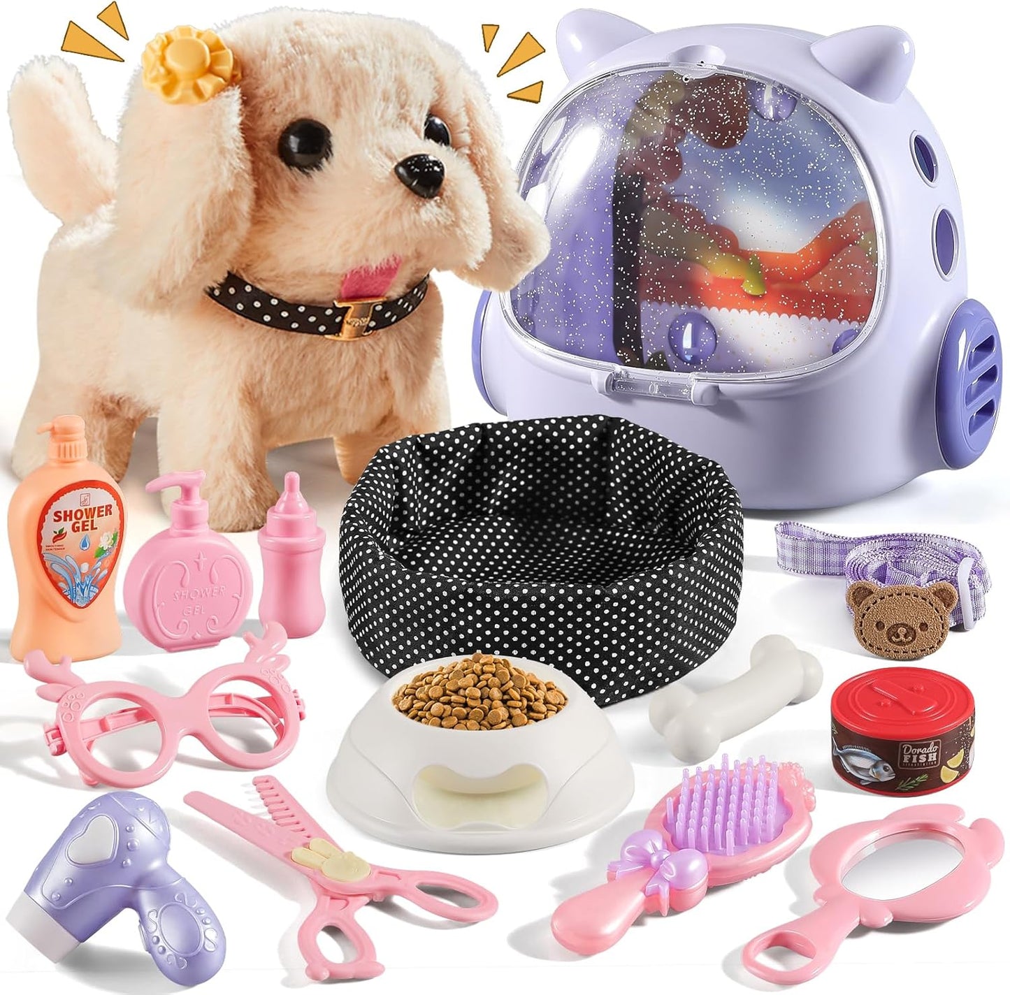 Hot Vanvimen 16 Pcs Robot Dog Toys for Girls, Toys for 3 4 5 6 7 8 Year Old Girls Kids Boys, Realistic Robot Puppy Toddlers Girl Toy for 5-7 6-8, Ideas Birthday Gifts for Girl 3 4 5 6 Year Old