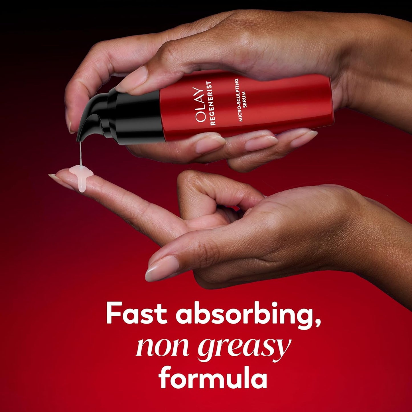 HotOlay Regenerist Micro-Sculpting Serum, Face Serum for Women, Fragrance-Free, Anti-Aging, Anti-Wrinkle, Firming Skin Care - Triple Collagen Cream, Peptide, Niacinamide, 1.7 Oz
