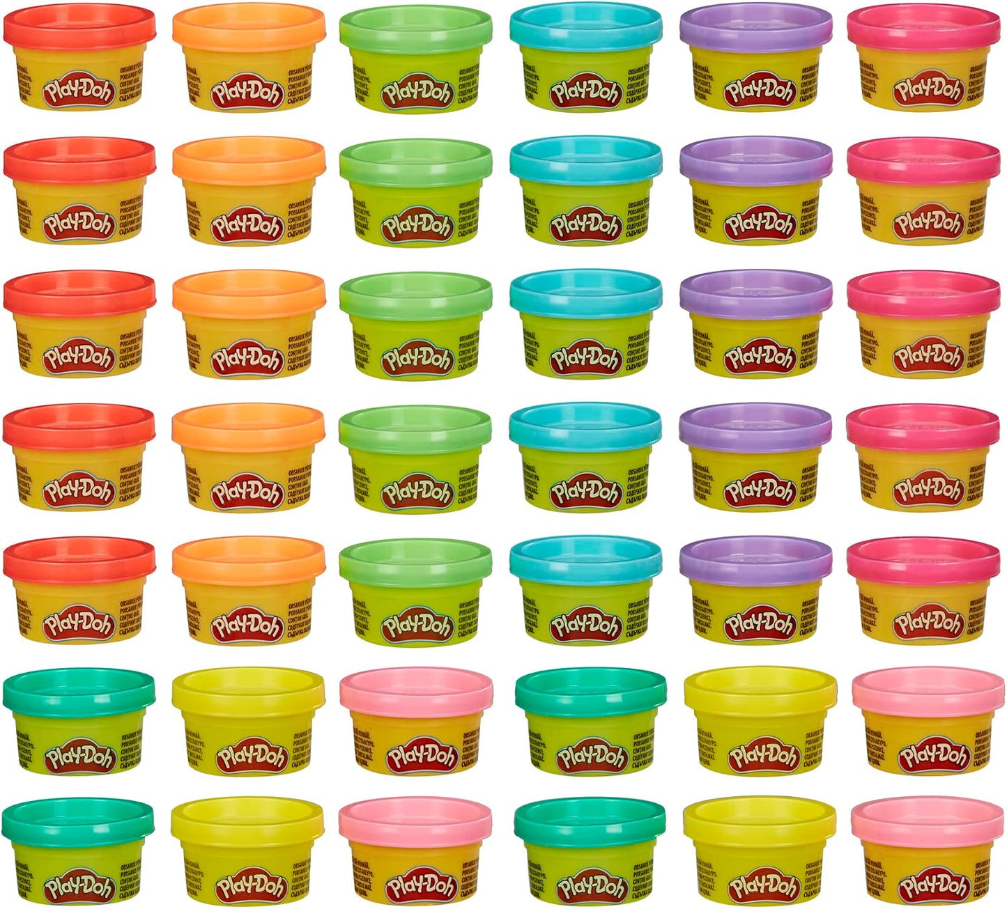 HotPlay Doh Bulk Handout 42-Pack of 1-Ounce Modeling Compound Cans, Back to School Gifts, Prizes, & Party Favors, Kids Arts & Crafts, Preschool Toys, Ages 2+ (Amazon Exclusive)