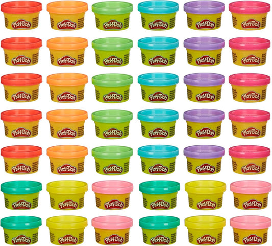 HotPlay Doh Bulk Handout 42-Pack of 1-Ounce Modeling Compound Cans, Back to School Gifts, Prizes, & Party Favors, Kids Arts & Crafts, Preschool Toys, Ages 2+ (Amazon Exclusive)
