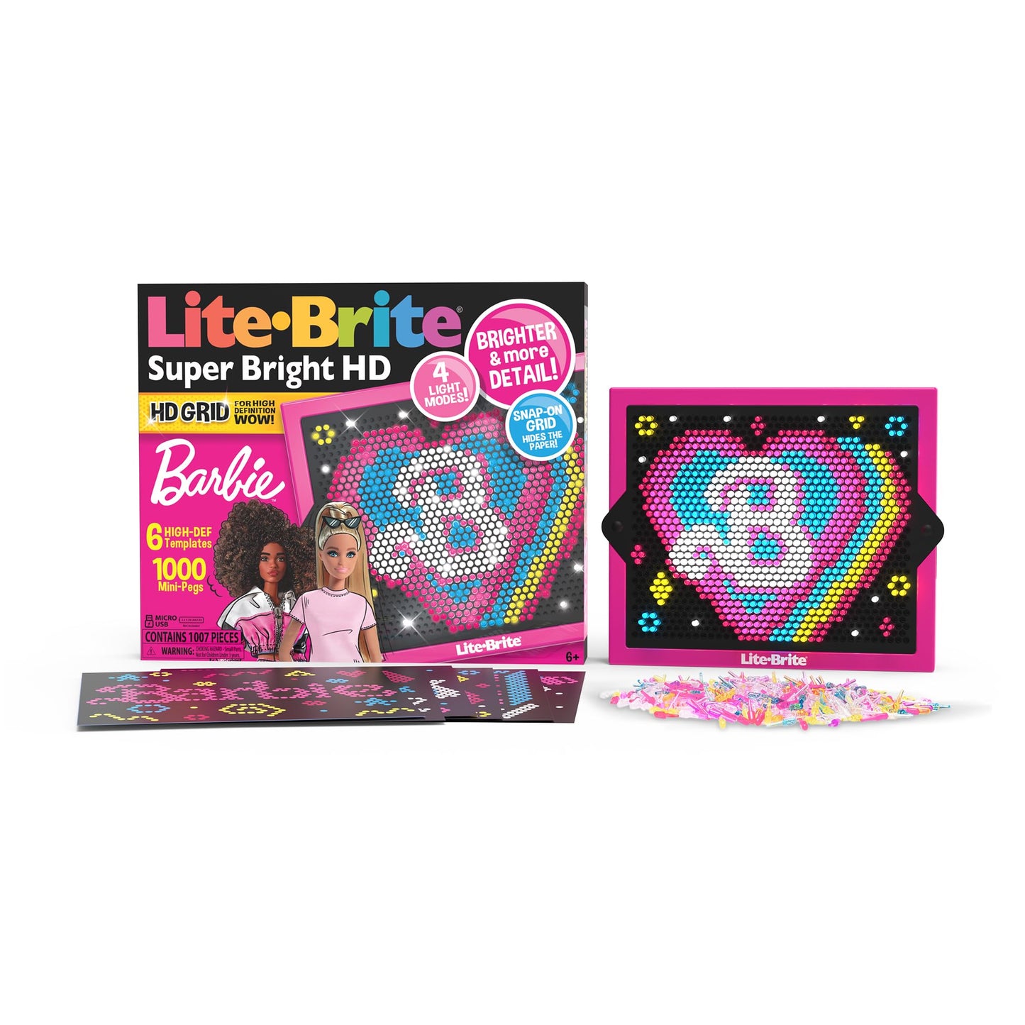 Hot Lite Brite Super Bright HD, Pokemon Edition - Creative Retro Light-Up Screen – Educational Play for Children, Enhances Creativity, Gift for Boys and Girls Ages 6+