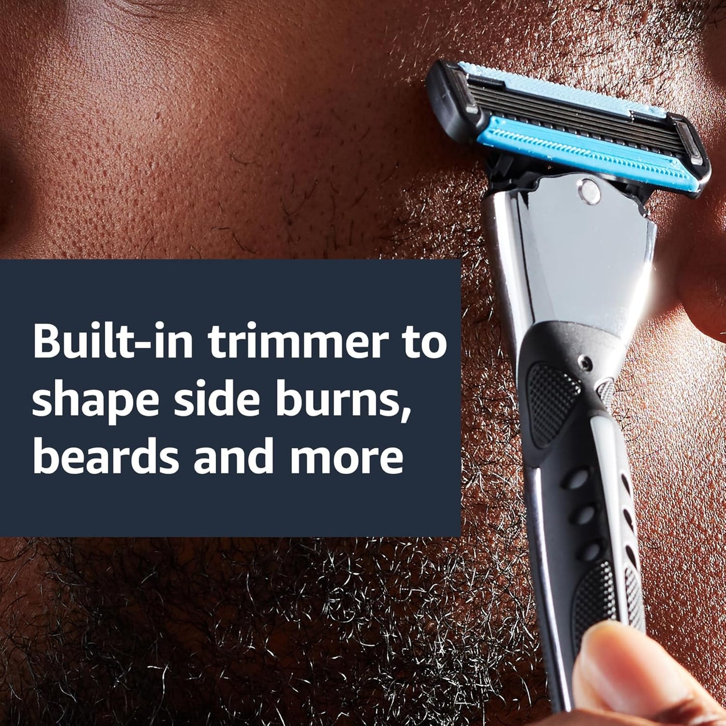 HotAmazon Basics 5-Blade Razor Refills for Men with Dual Lubrication, Hypoallergenic, Clean Shave, Precision Beard Trimmer, 12-Pack (Fits Amazon Basics Razor Handles only)