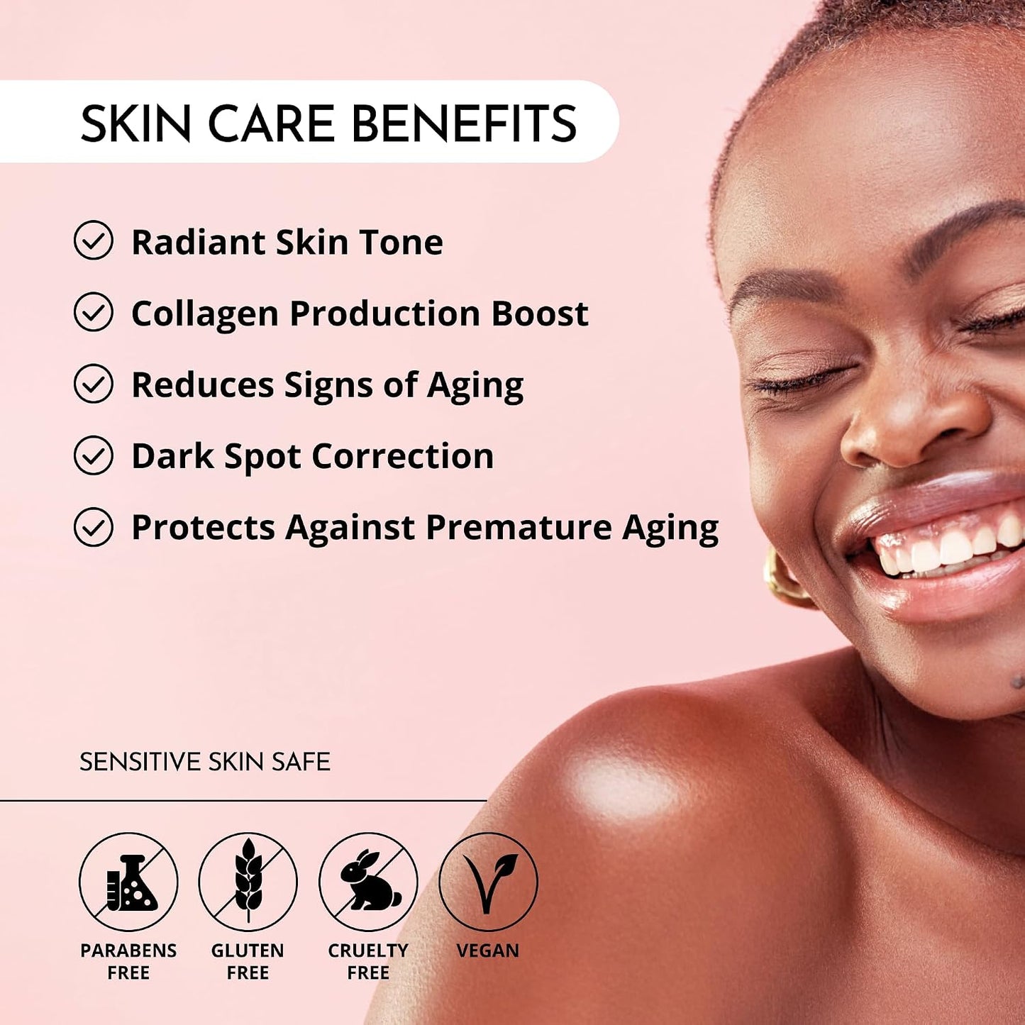 HotMAELOVE Glow Maker Vitamin C Serum with Vitamin E, Ferulic Acid & Hyaluronic Acid, Award-Winning Brightening and Hydrating Facial Serum, Unscented, 1.0 fl oz
