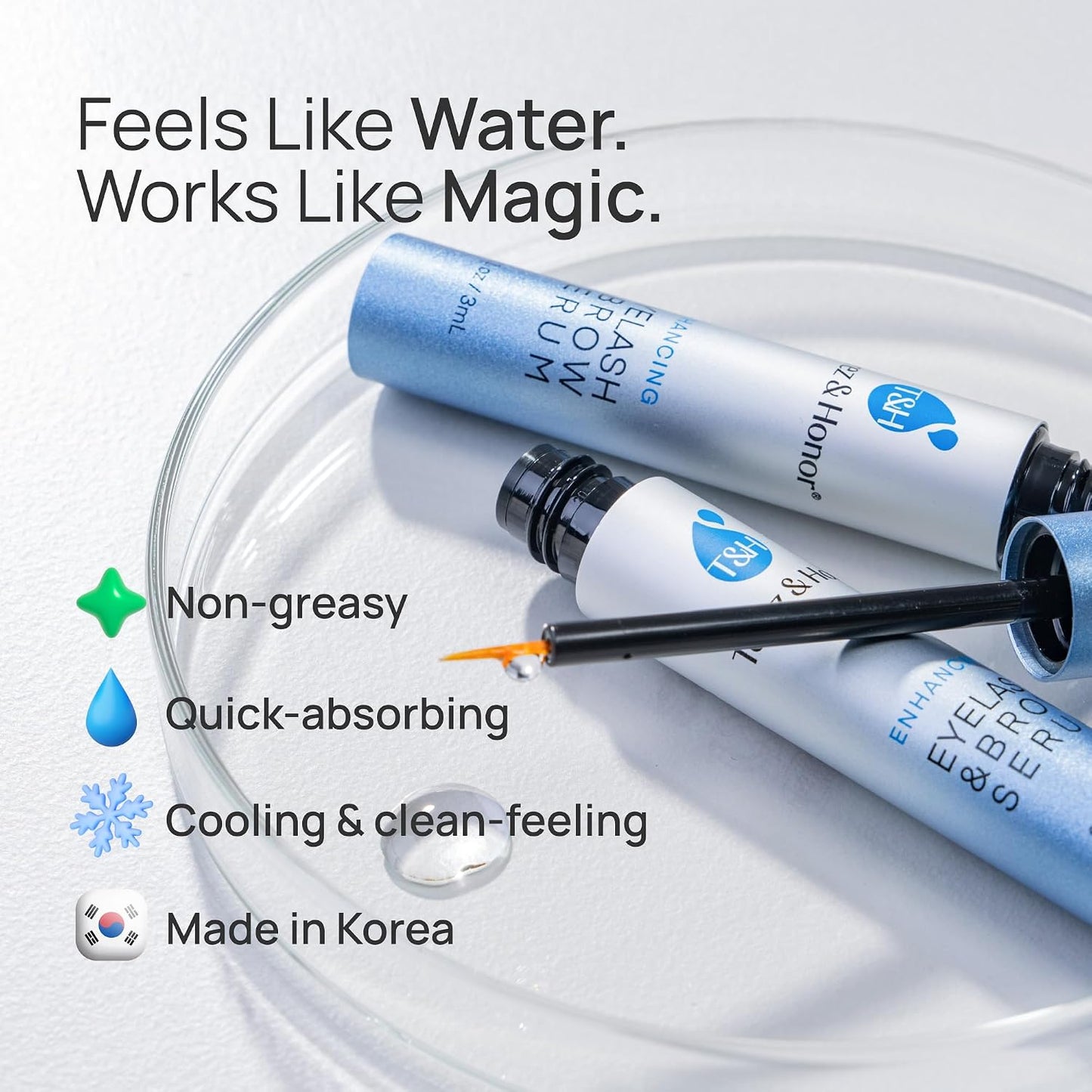HotAdvanced Eyelash Serum for Thicker, Longer Eyelashes and Eyebrows - Grow Luscious Lashes with Brow Enhancer (3mL)