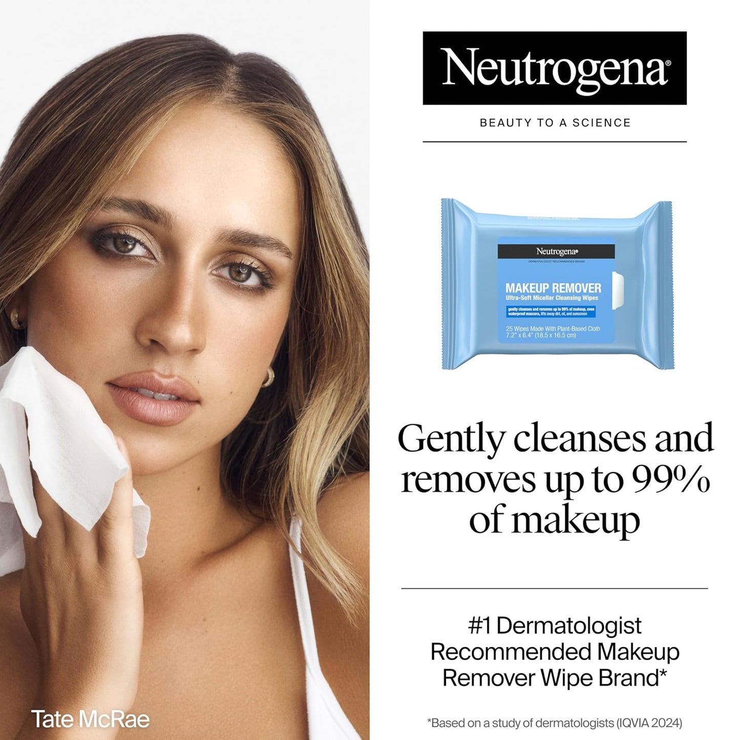 HotNeutrogena Day & Night Facial Cleansing Wipes, Makeup Remover Face Cleansing Towelettes & Night Calming Facial Cloths, 100% Plant Based Fibers Wipe Away Dirt & Oil, (3 Packs of 25)