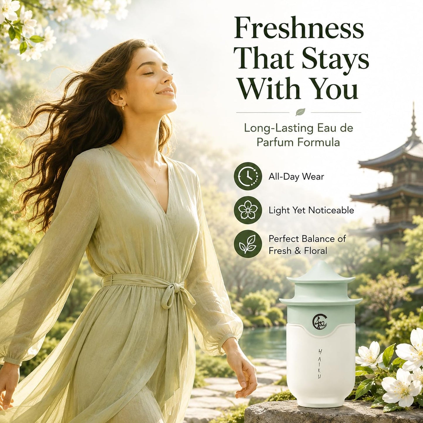 Hot AVON Haiku Eau de Parfum Fragrance for Women - 1.7 oz | Nature Inspired Women’s Fragrances – Fresh Green Floral Long Lasting Perfumes for Women with Japanese Yuzu
