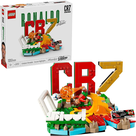 HotLEGO Editions Cristiano Ronaldo – Soccer Highlights - Building Set for Boys & Girls, Ages 10+ - Collectible Soccer Gift with Plaque - Kids Bedroom or Shelf Decor - 43012