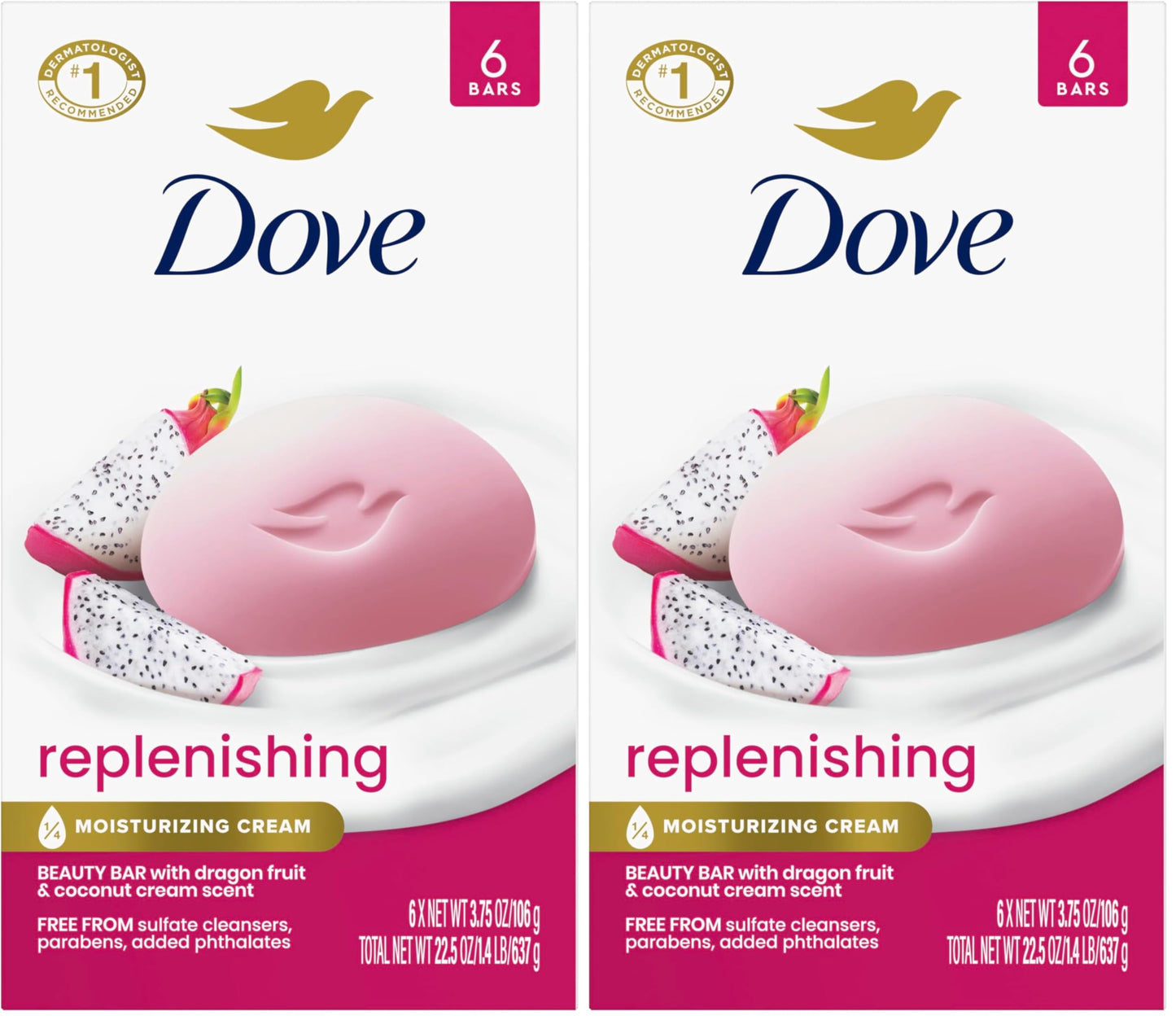 HotDove Hydrating Beauty Bar Soap 6 Count, Glacial Water & Avocado Oil, 3.75 oz I Hydrating beauty bar with glacial water and avocado oil for refreshed, soft and healthy-looking skin