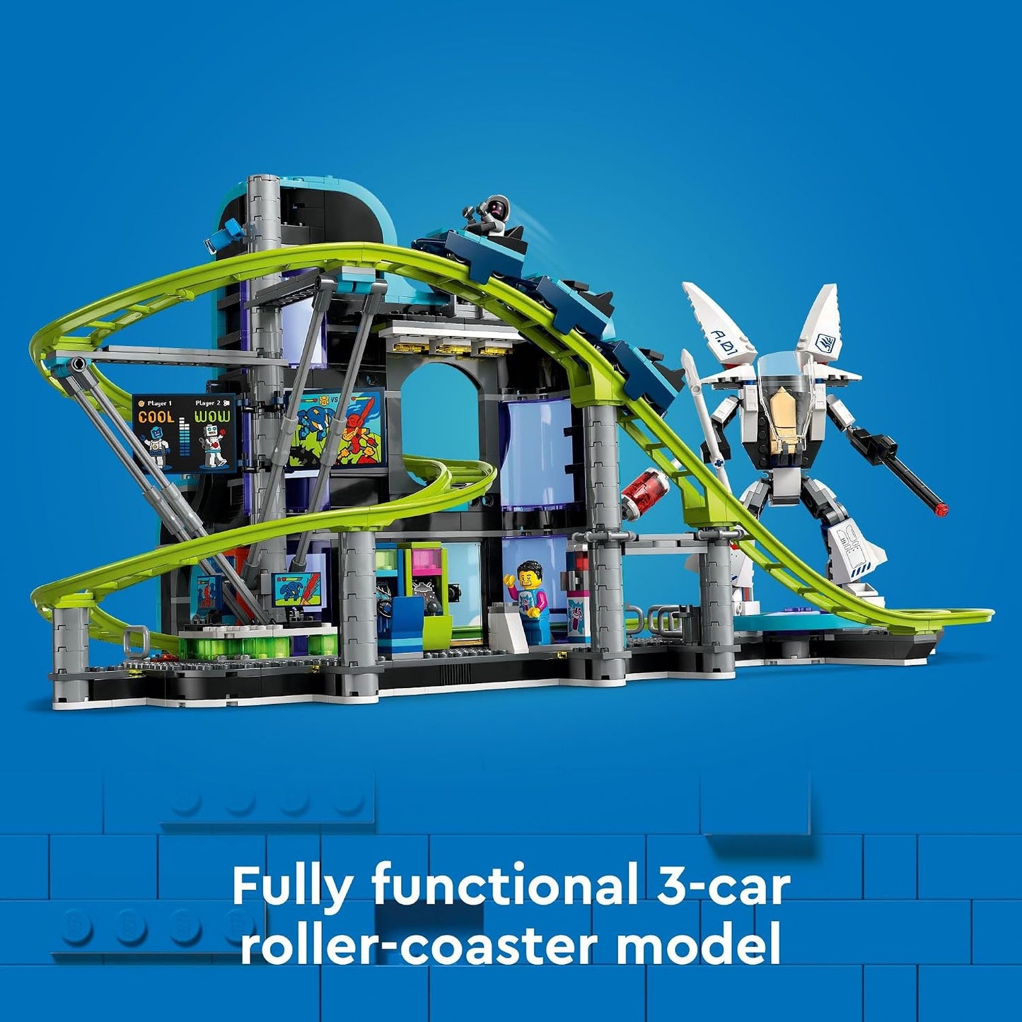 HotLEGO City Robot World Roller Coaster Building Set - Kids Engineering Toy with Posable Mech Suit for Boys & Girls, Ages 8+ - Gift Ideas for Christmas - 60421