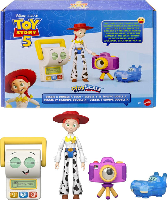 Hot Mattel Disney and Pixar Toy Story 5 Jessie & Figures | Jessie & Double A Team Action Figures Multipack, 7-inch Playscale, Posable, Movie Accurate Toys (Amazon Exclusive)