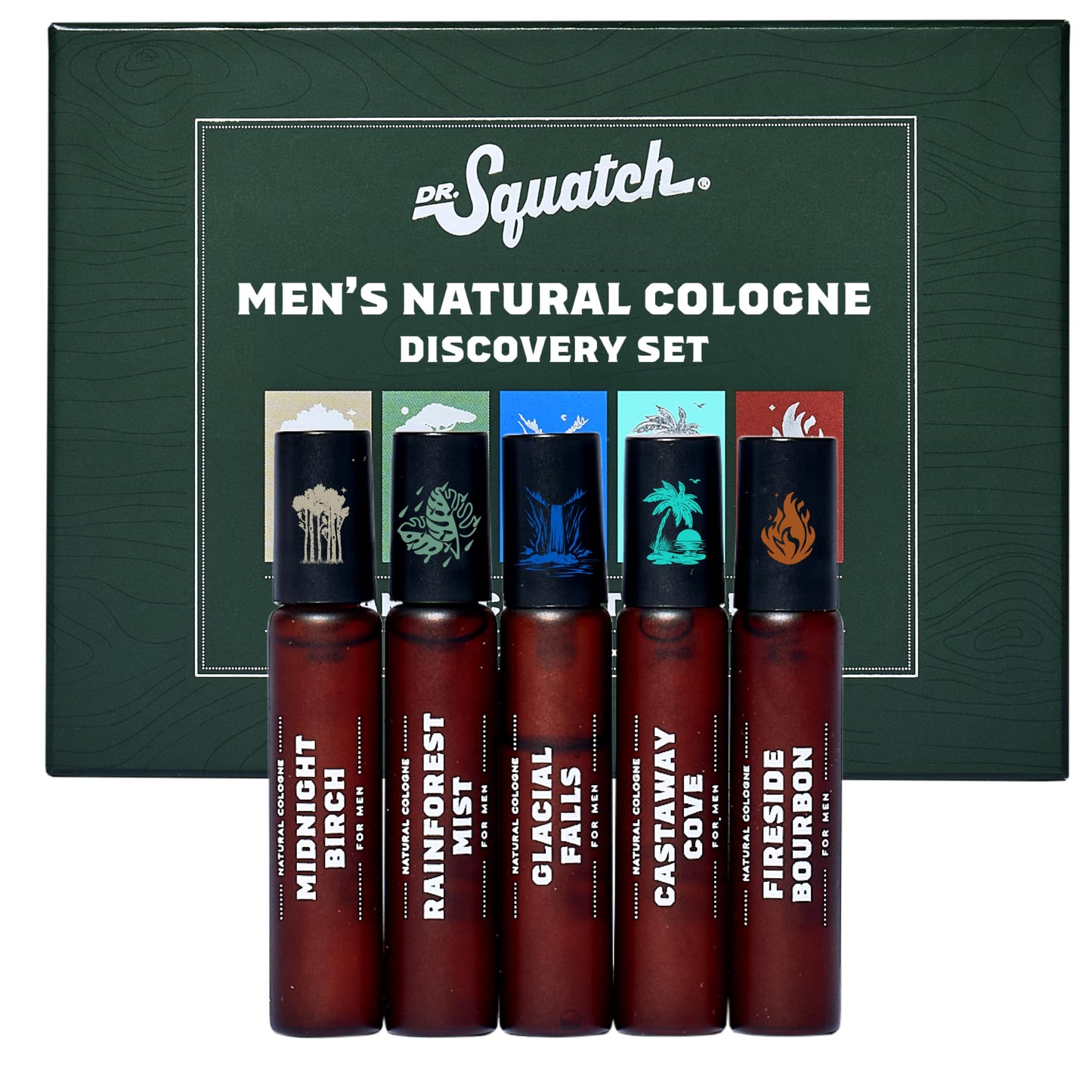 Hot Dr. Squatch Natural Cologne for Men - Scent-Lock Technology and Sustainably-Sourced Ingredients - Fireside Bourbon Cologne (1.7 fl oz)