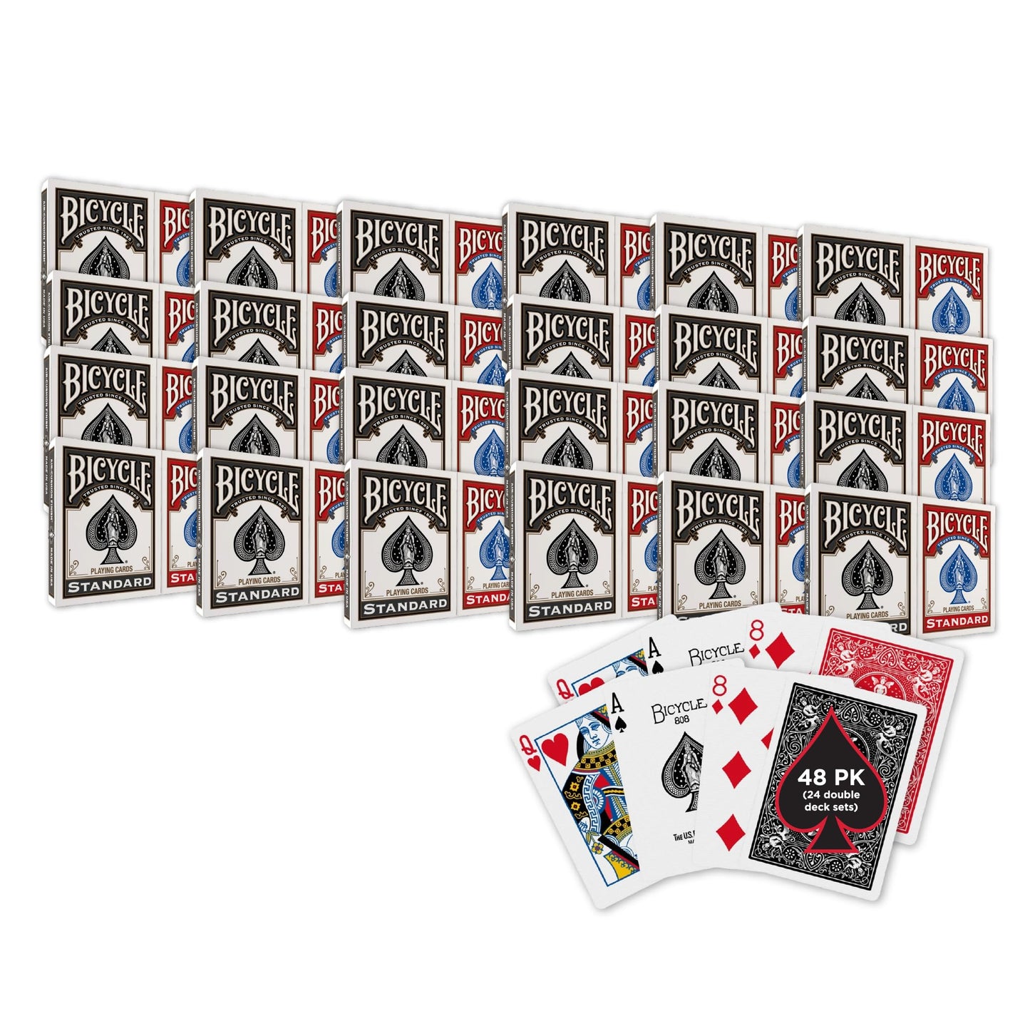 HotBicycle Waterproof Playing Cards Red Plastic Deck Pool Beach | 100% waterproof and washable, Modern Cupid Back design, Protective clamshell case included, Durable yet flexible