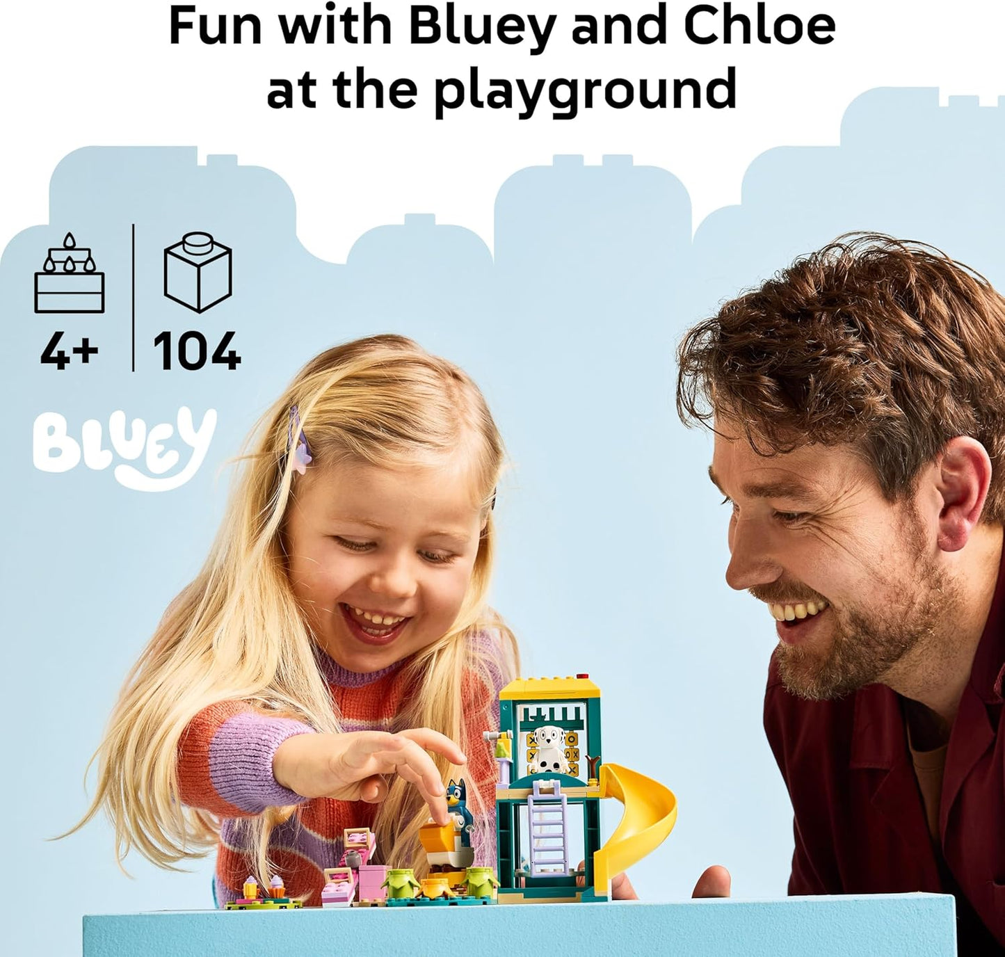 Hot LEGO Bluey Playground Fun with Bluey and Chloe Sensory Building Blocks - Preschool Pretend Play & Learning Toys for Kids - 4 Year Old Girl & Boy Birthday Gifts - 11201