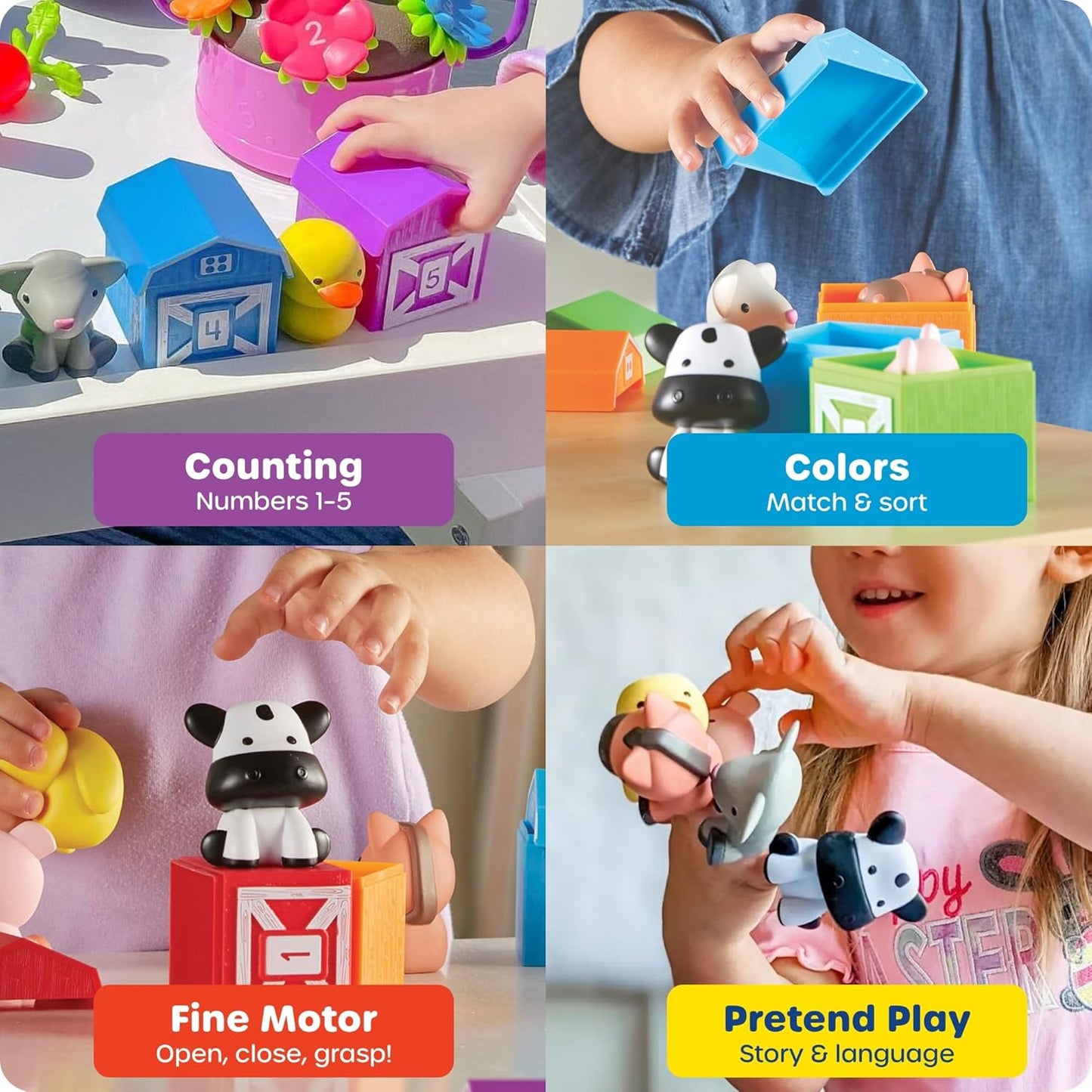 HotLearning Resources Peekaboo Learning Farm