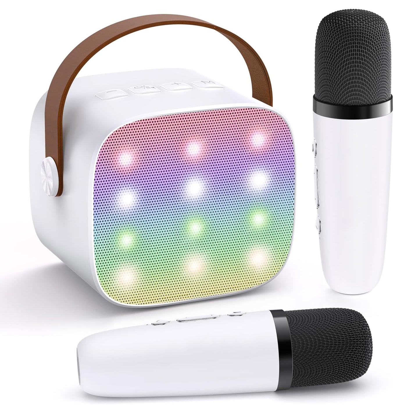 HotYLL Karaoke Machine for Kids, Portable Mini Speaker with 2 Wireless Microphones, TOP Kids Gifts for Girls Ages 3, 4, 5, 6, 7, 8, 9, 10+ Years Old, 4-12th Birthday Singing Present Toy Party (Purple)
