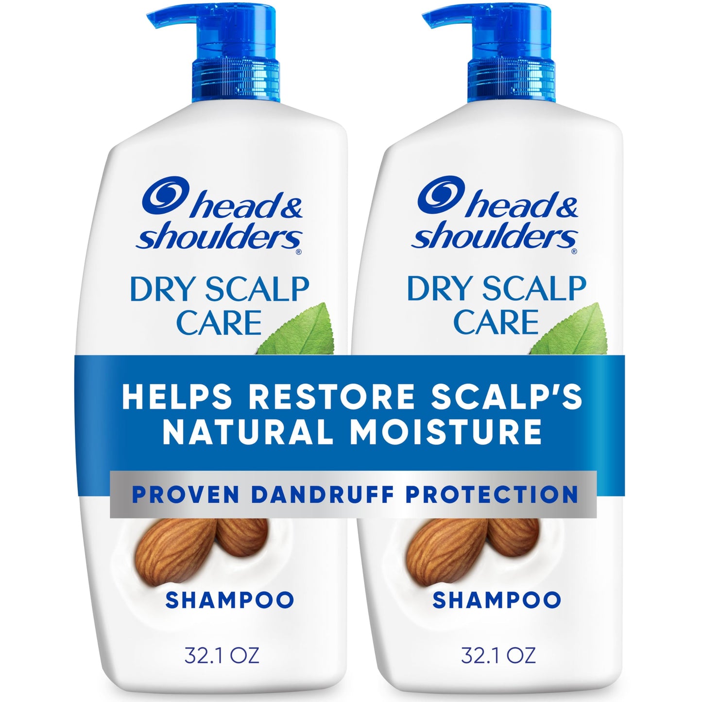 HotHead & Shoulders Classic Clean Anti-Dandruff Shampoo Twin Pack, 32.1 fl oz Each, 72-Hour Dandruff Protection, Safe for Everyday Use on All Hair Types