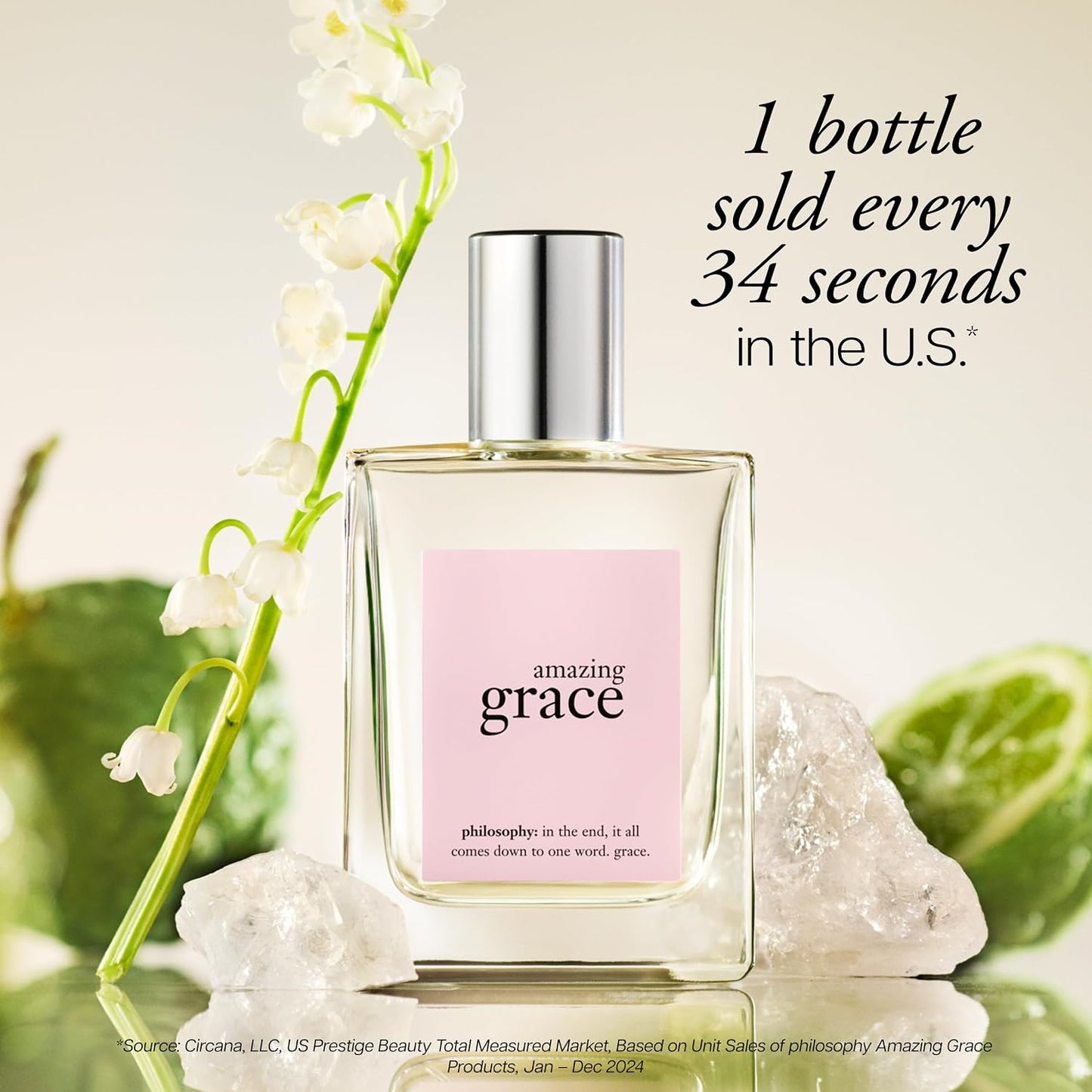 Hot philosophy amazing grace eau de toilette - clean & floral women's perfume - with notes of bergamot, muguet & musk - long lasting fragrance