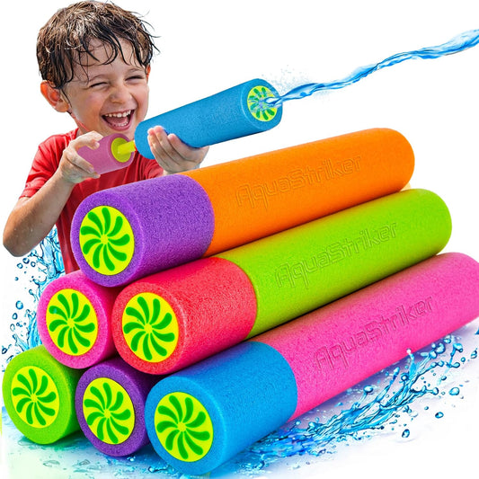 Hot ArtCreativity Water Guns for Kids - 6 Pack - Swimming Pool Toys Water Squirter Gun - Fun Foam Water Blaster Pool Game Toys - Summer Beach Party Outdoor Activities for Kids Ages 4-8, 6-8, 8-10, 8-12