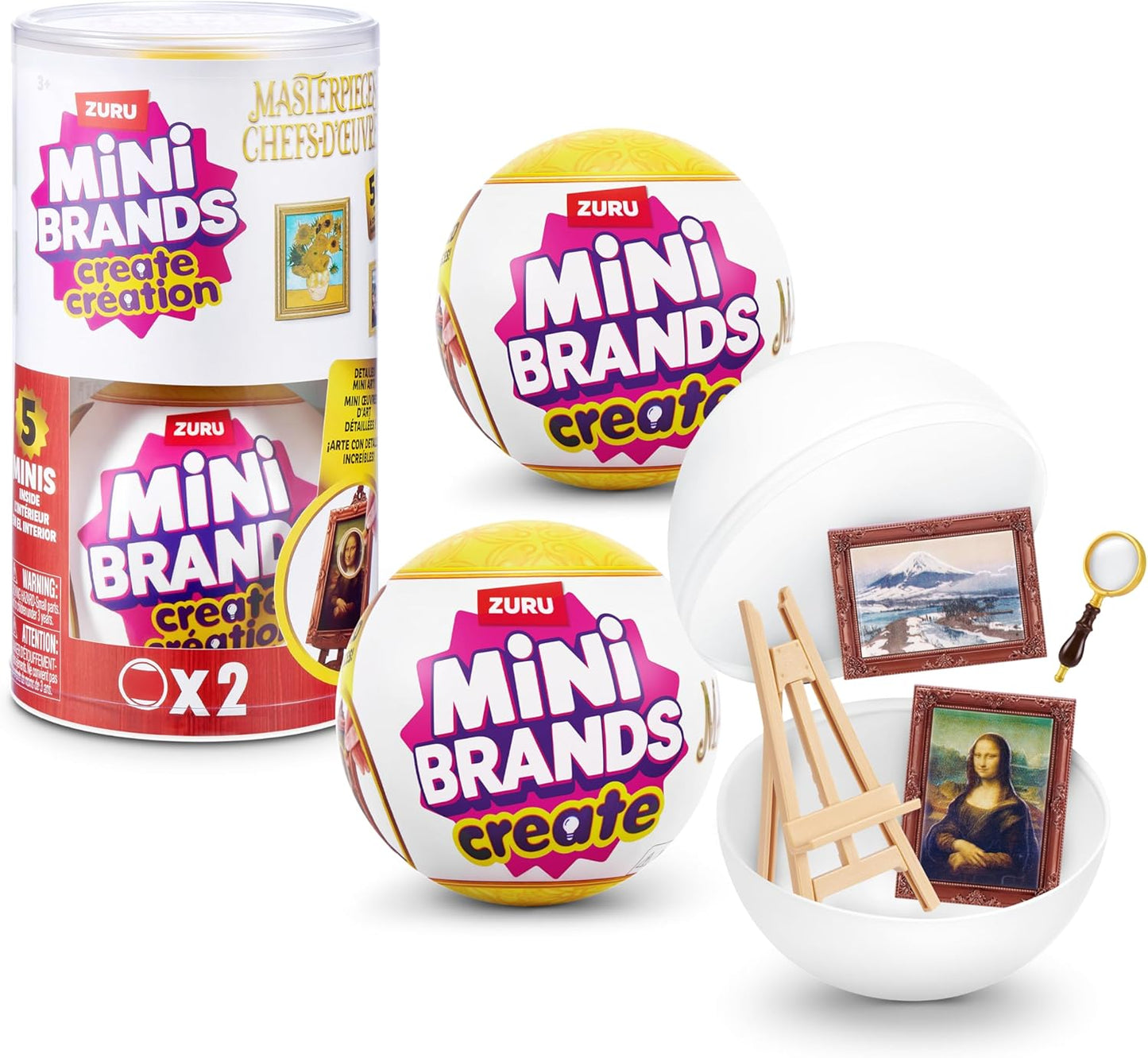 HotMini Brands Create Mini Masterpieces Series 1, Capsule 2 Pack by ZURU, Real Miniature Masterpiece Creations Collectible Toy